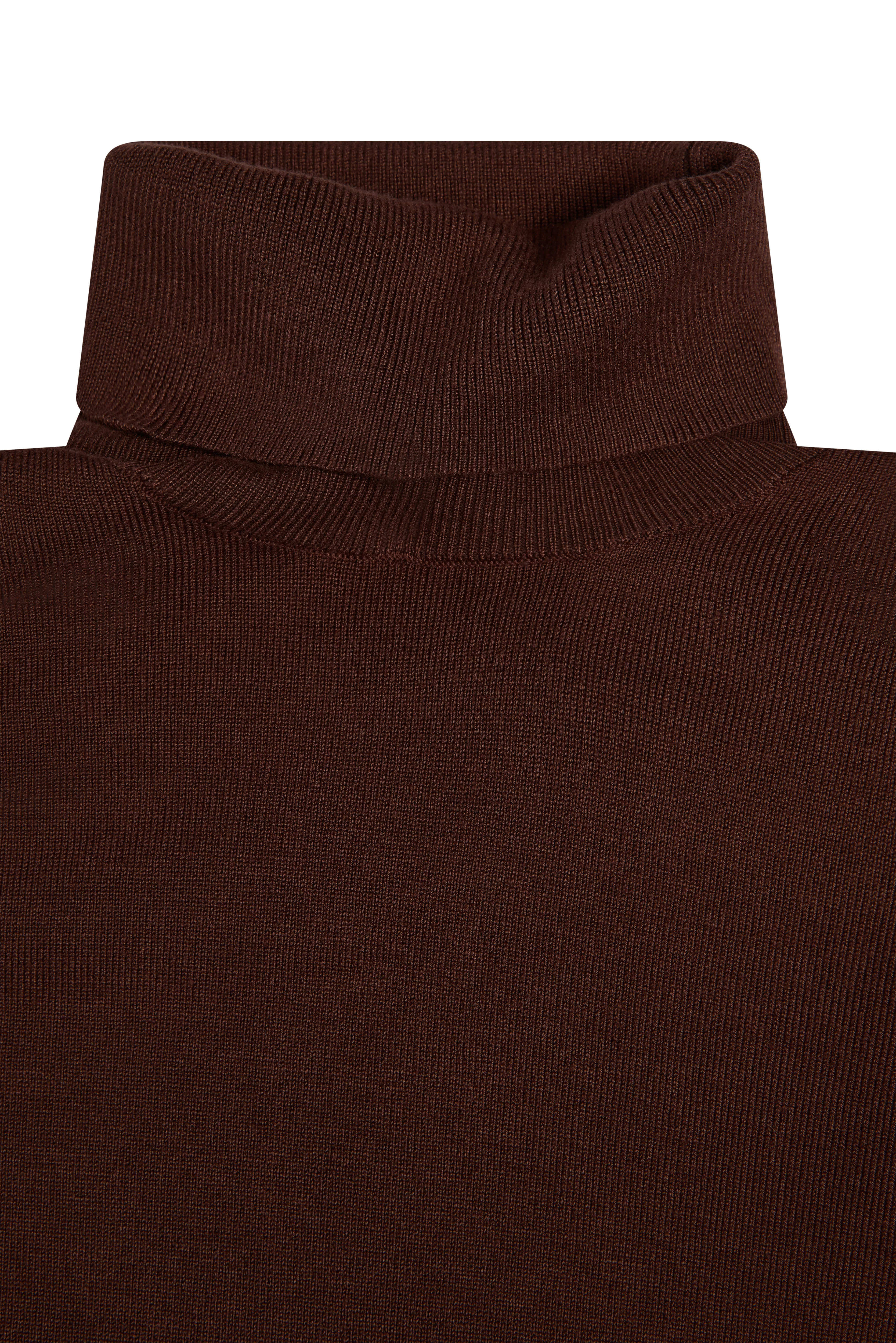 Structured Kelsie Roll Neck Knit (Cocoa)