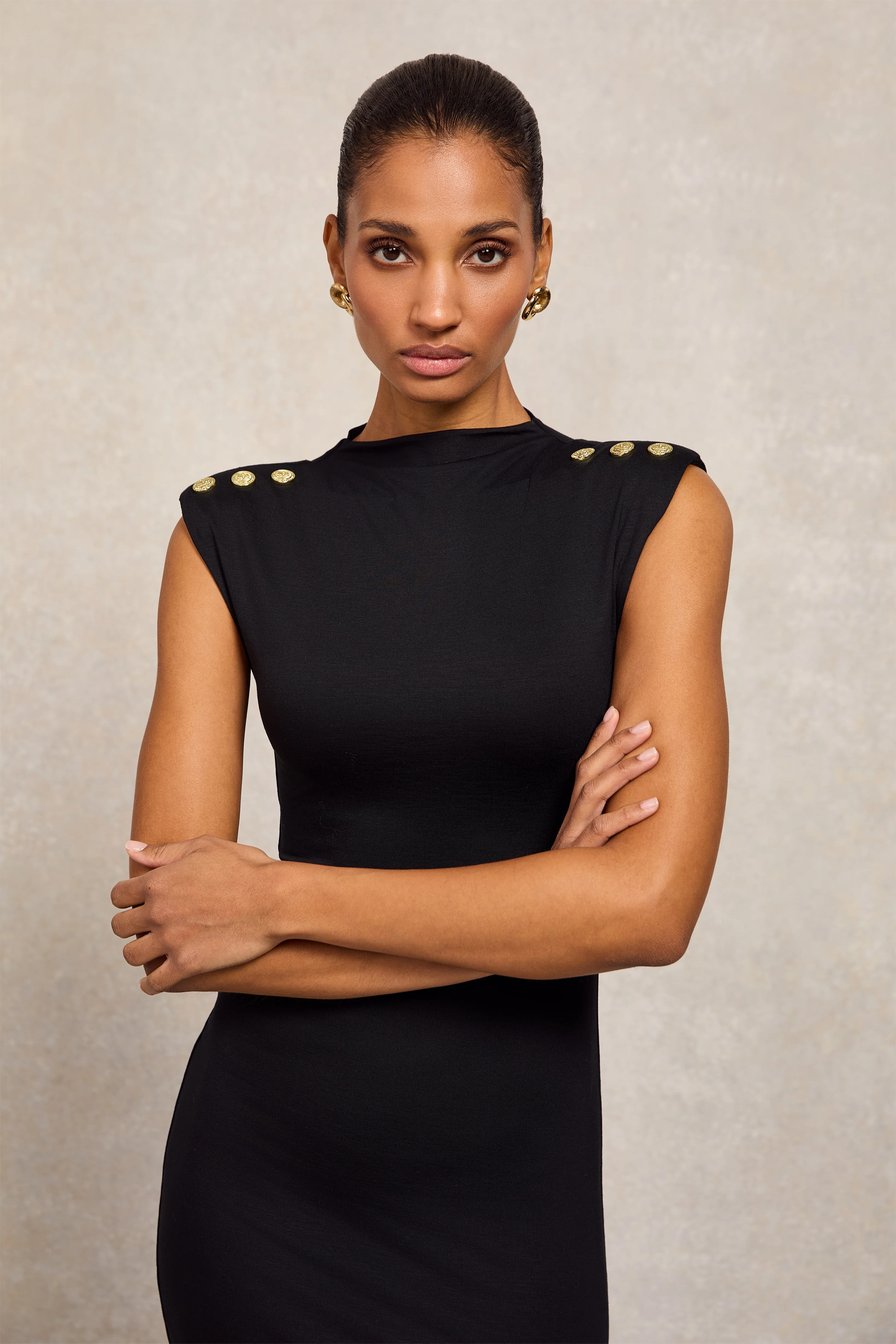 Harper Sleeveless Mini Dress (Black)