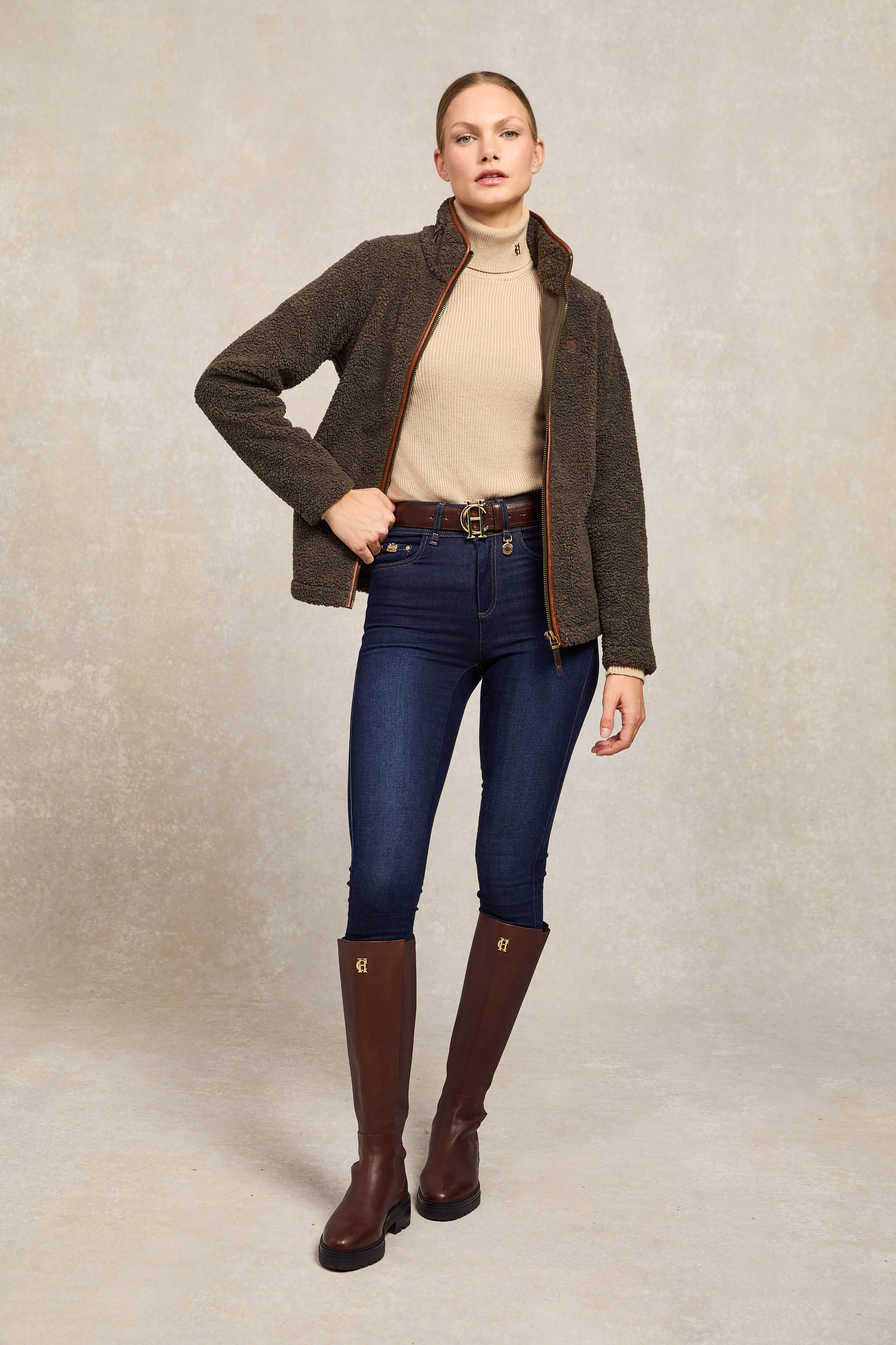 Country Fleece Jacket (Khaki Borg)