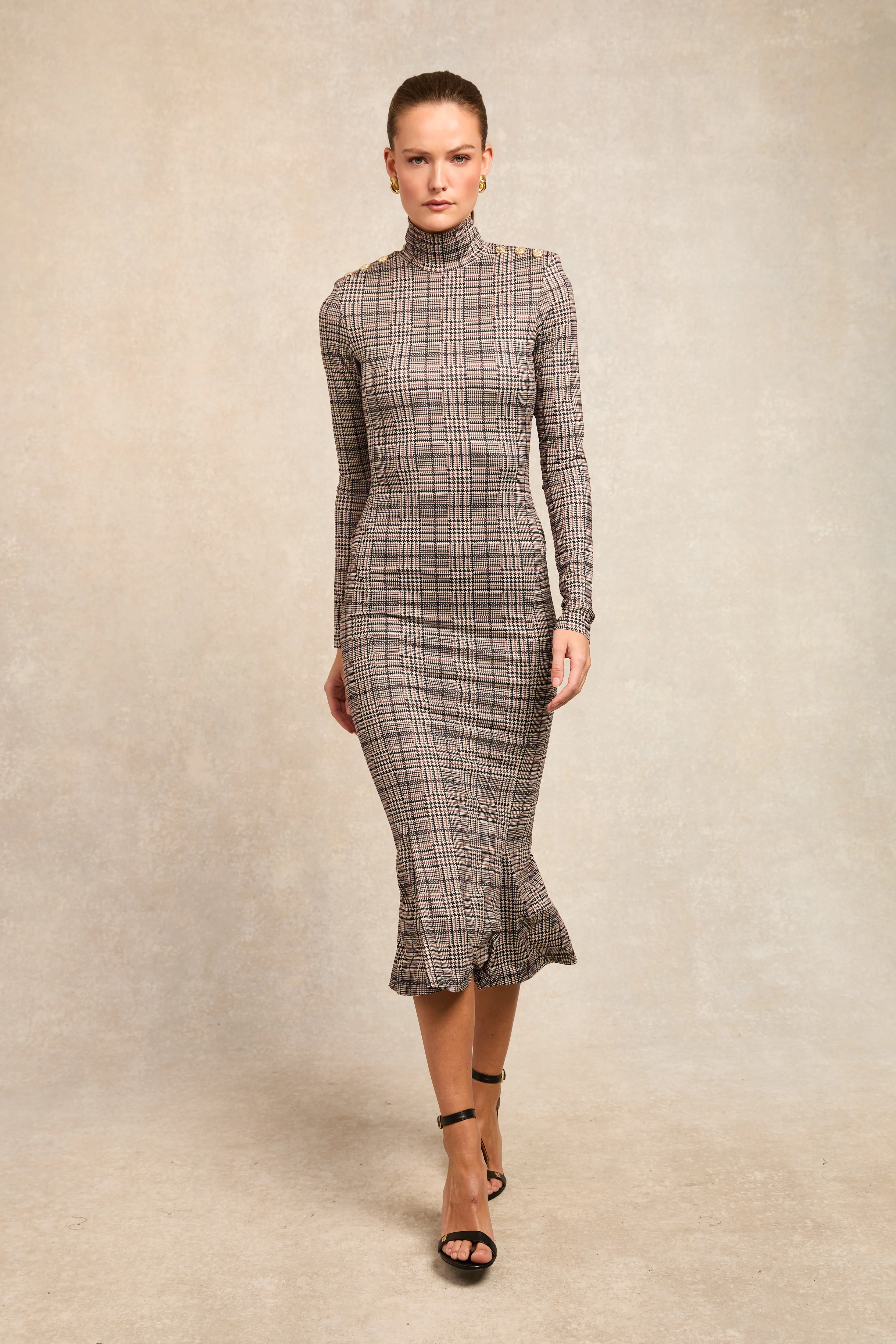 Tara Midi Dress (Prince of Wales Check)