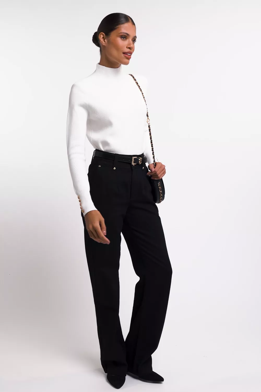 Tara High Neck Knit (Natural)