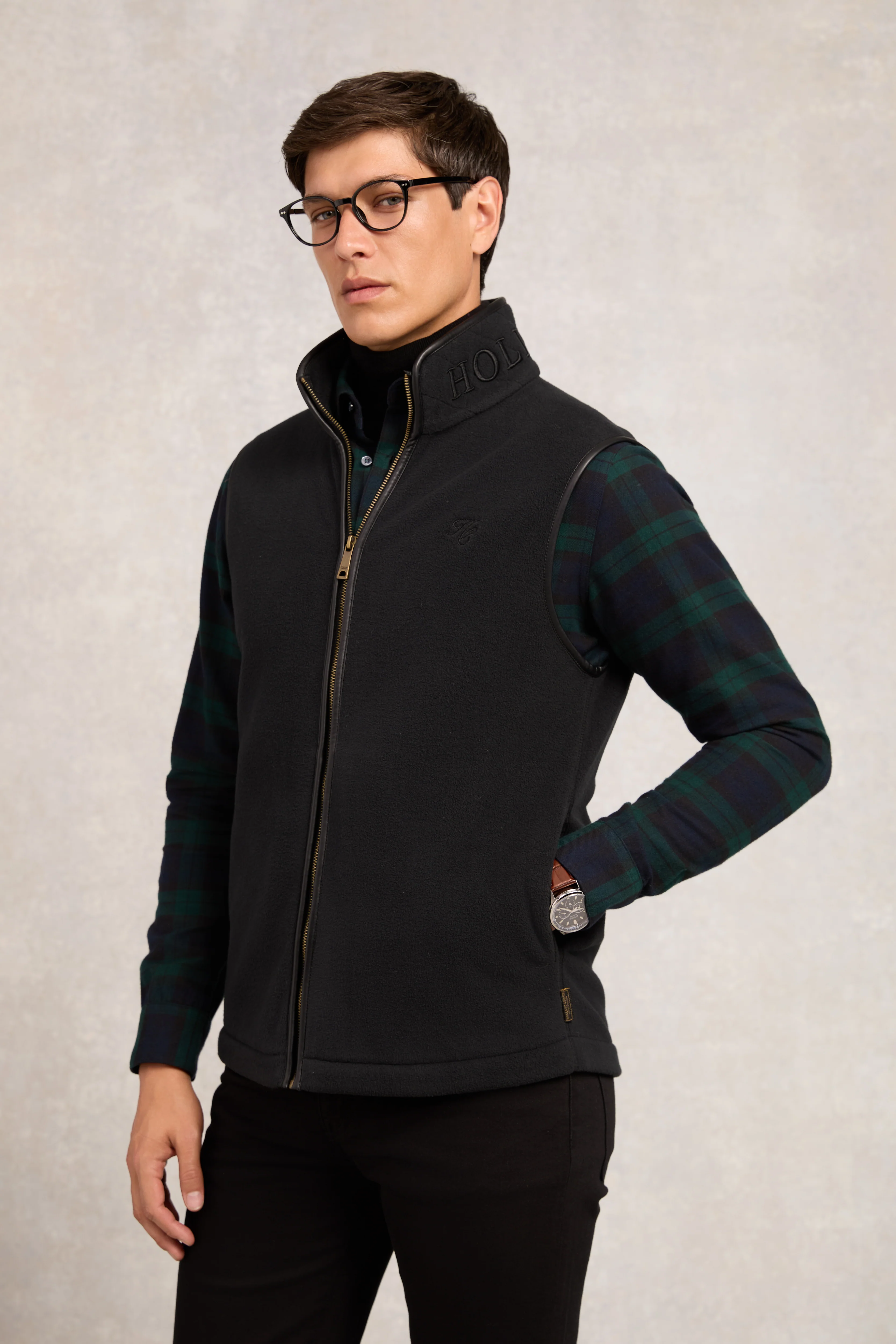 Country Fleece Gilet (Black)