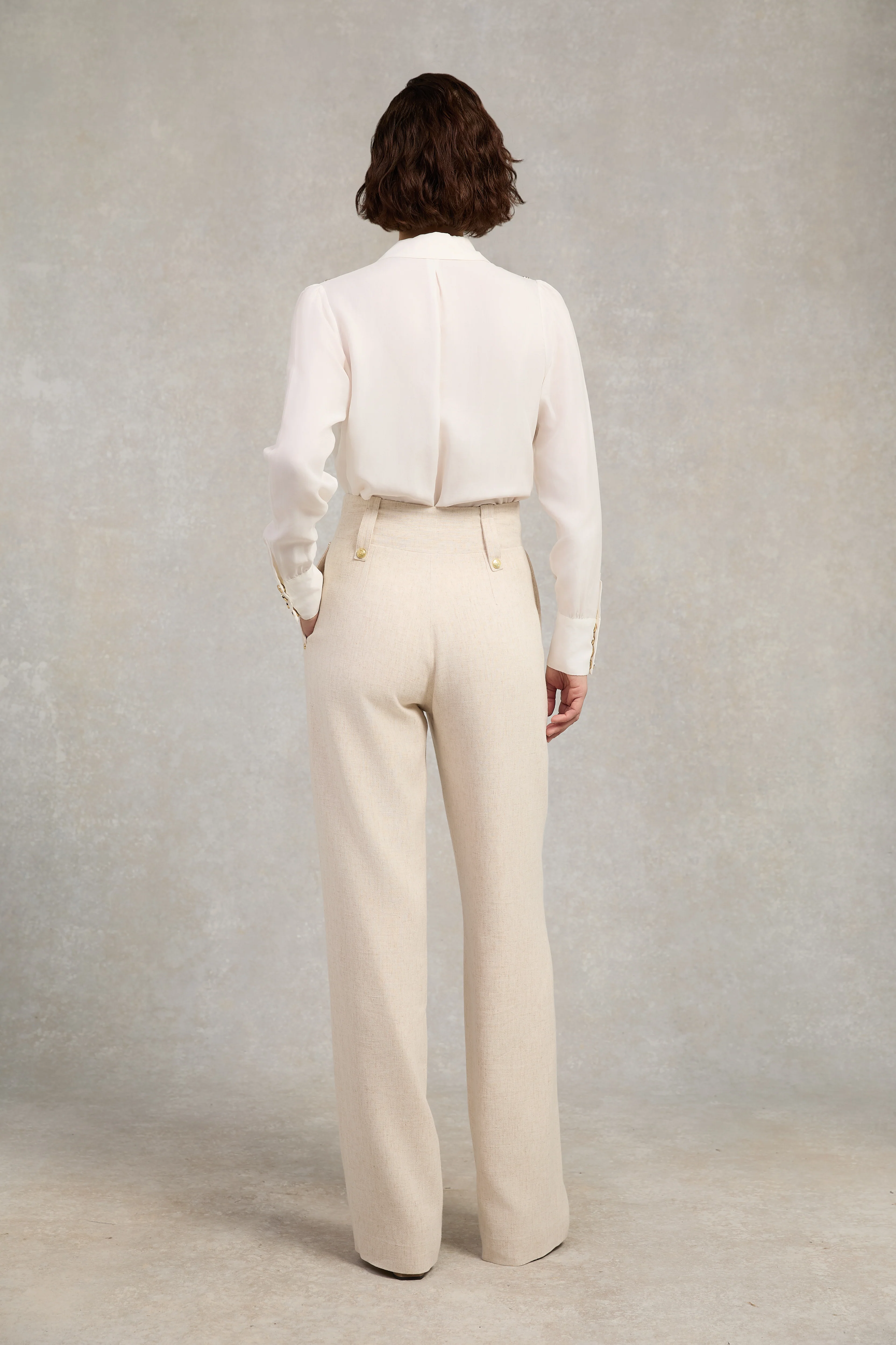 Cupro Shirt Bodysuit (White)