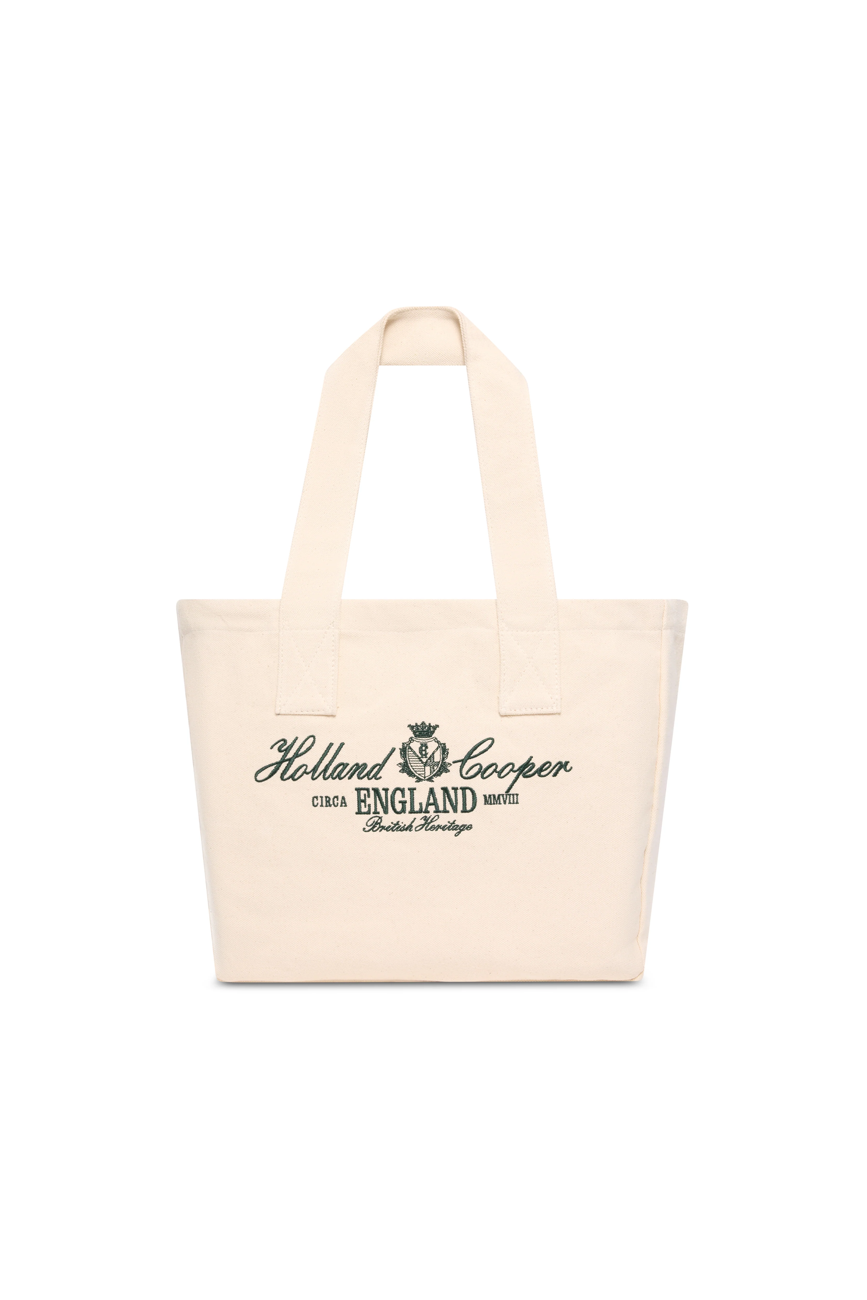 Essential Tote Bag (Ecru Racing Green)