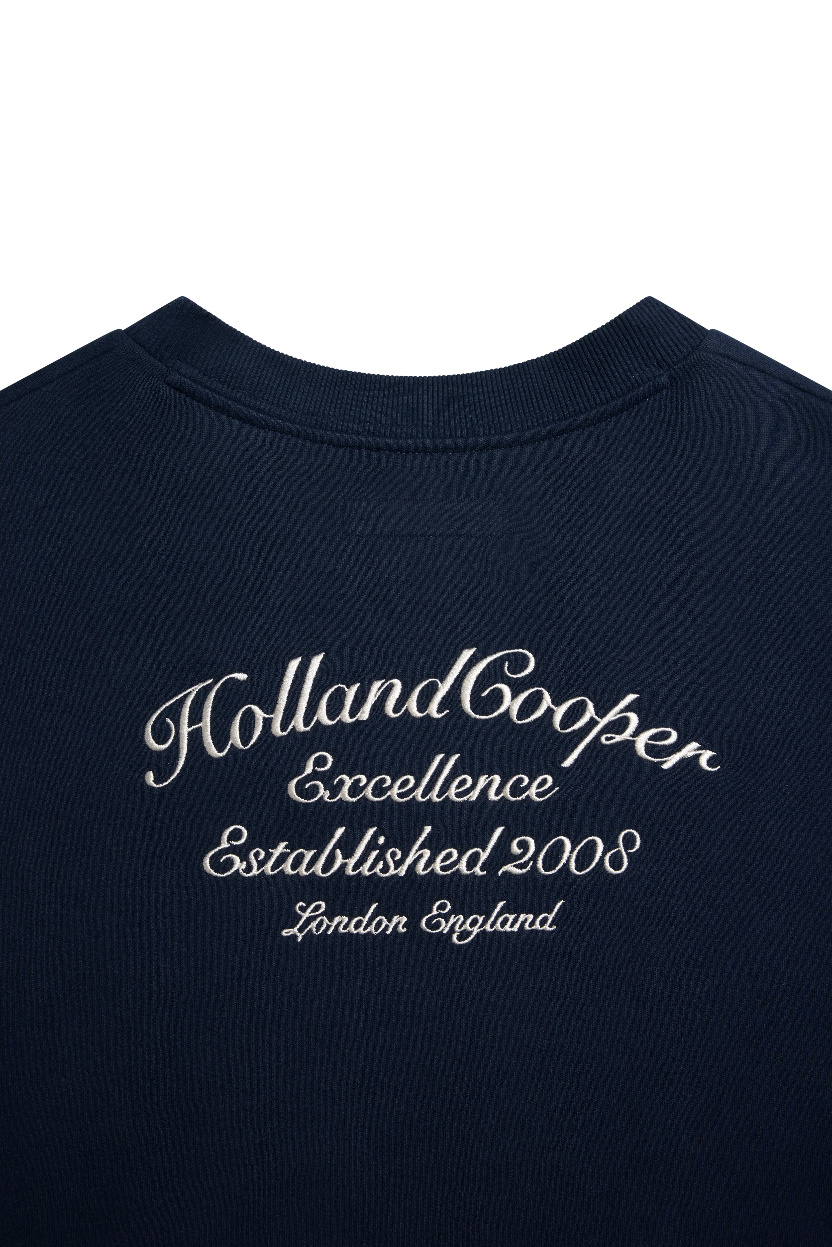 Relaxed Fit V-Neck Sweat (Ink Navy Ecru)