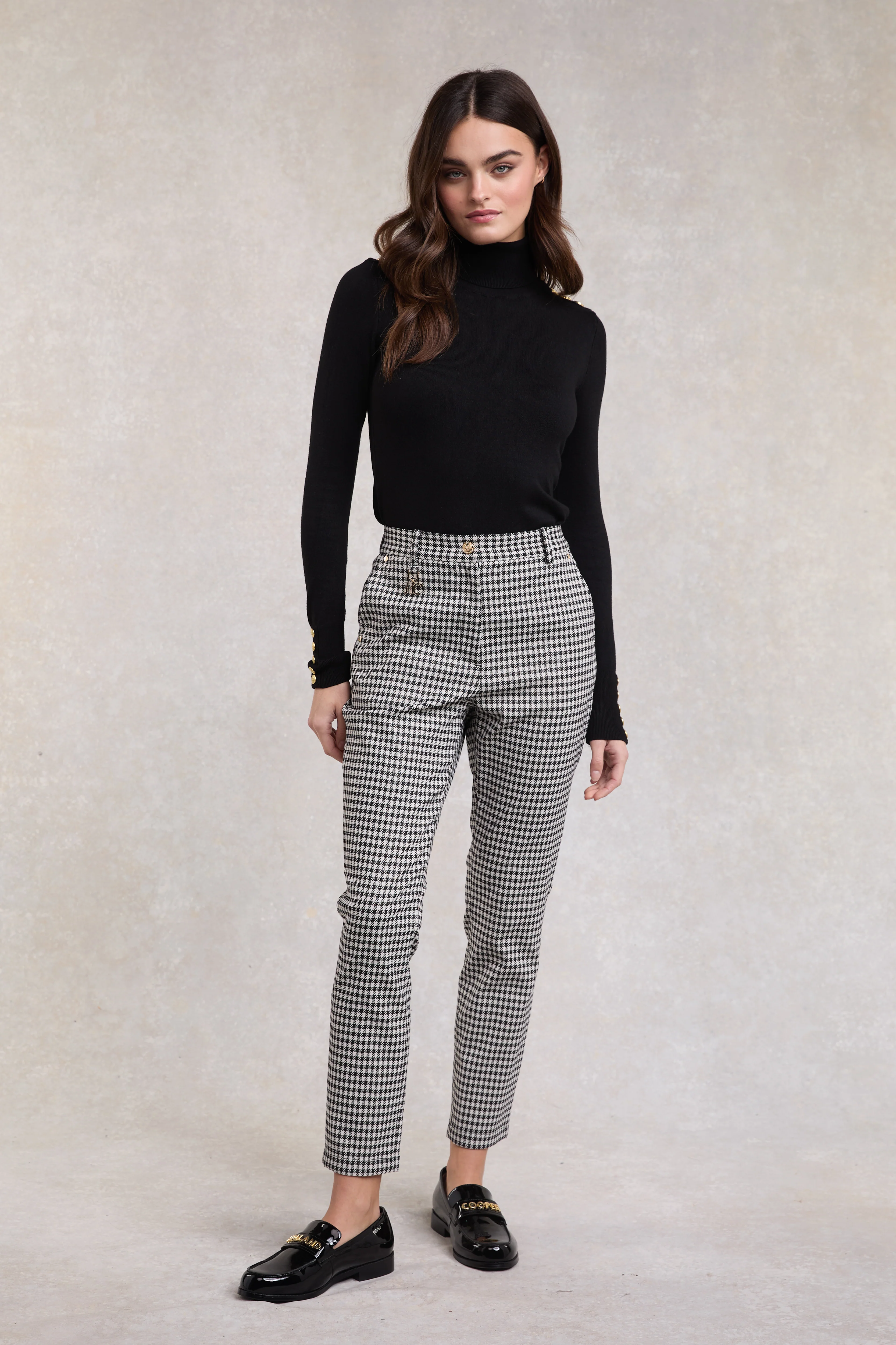 Charlton Trousers (Houndstooth Gold)