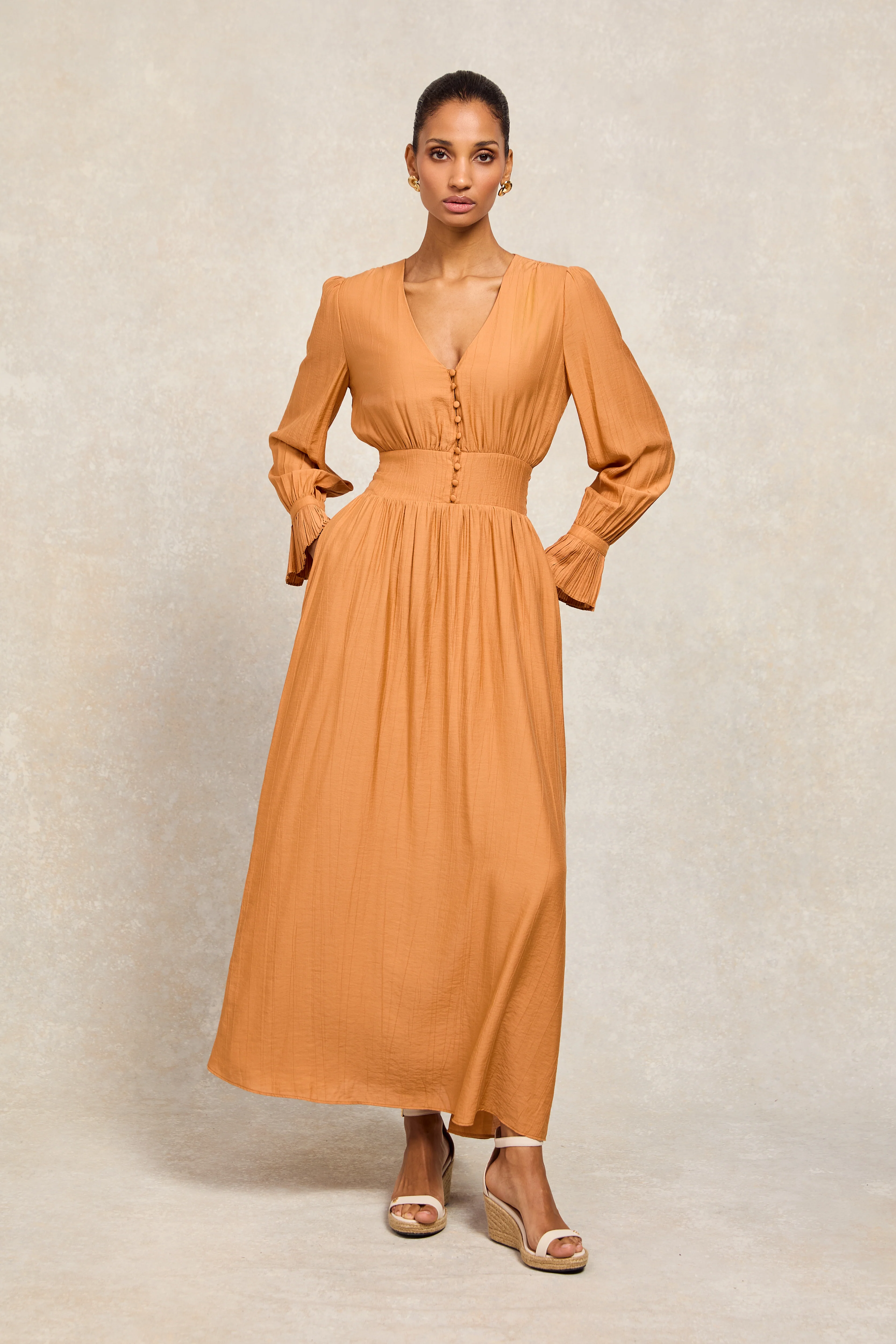 Phoebe V-Neck Maxi Dress (Sienna)
