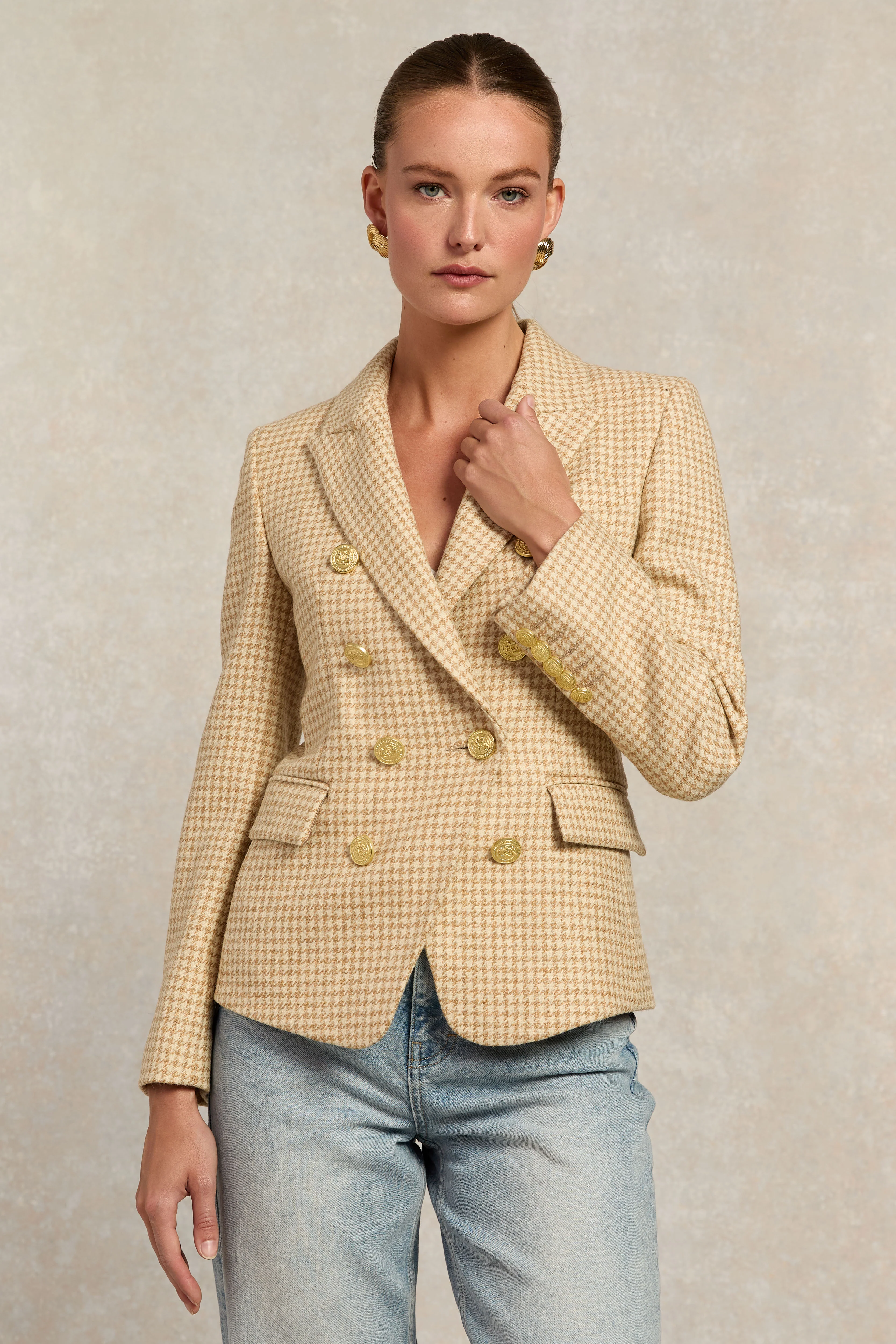 Knightsbridge Blazer (Camel Puppy Tooth)