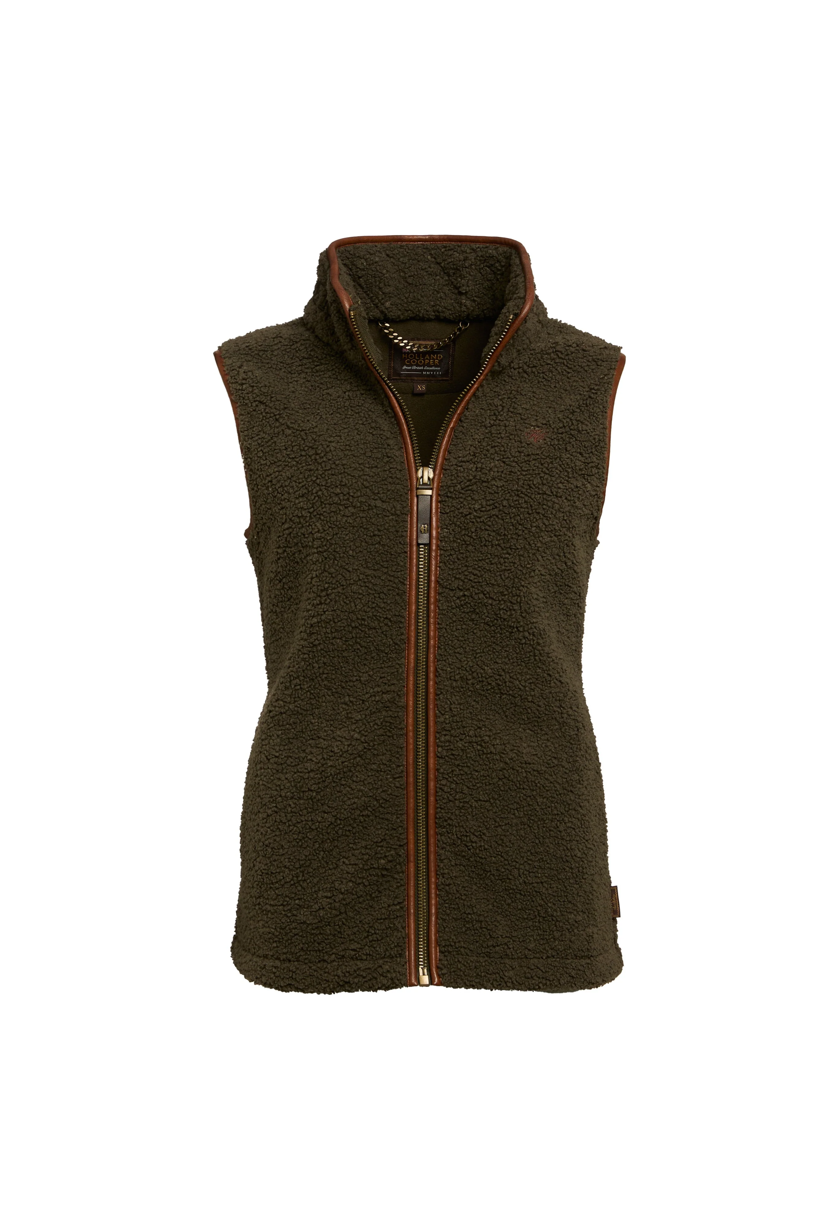 Country Fleece Gilet (Khaki Borg)
