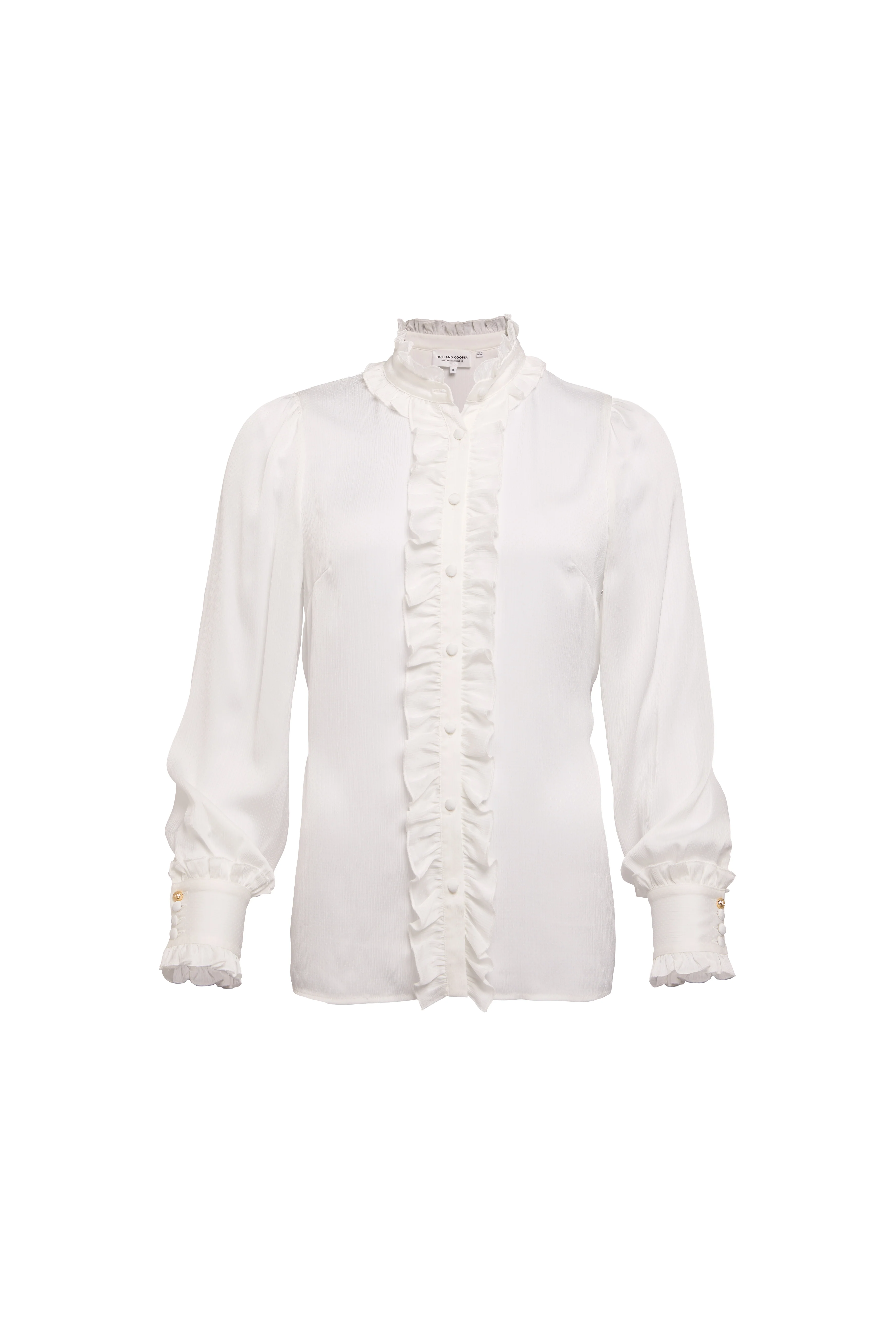 Ruby Ruffle Shirt (White)