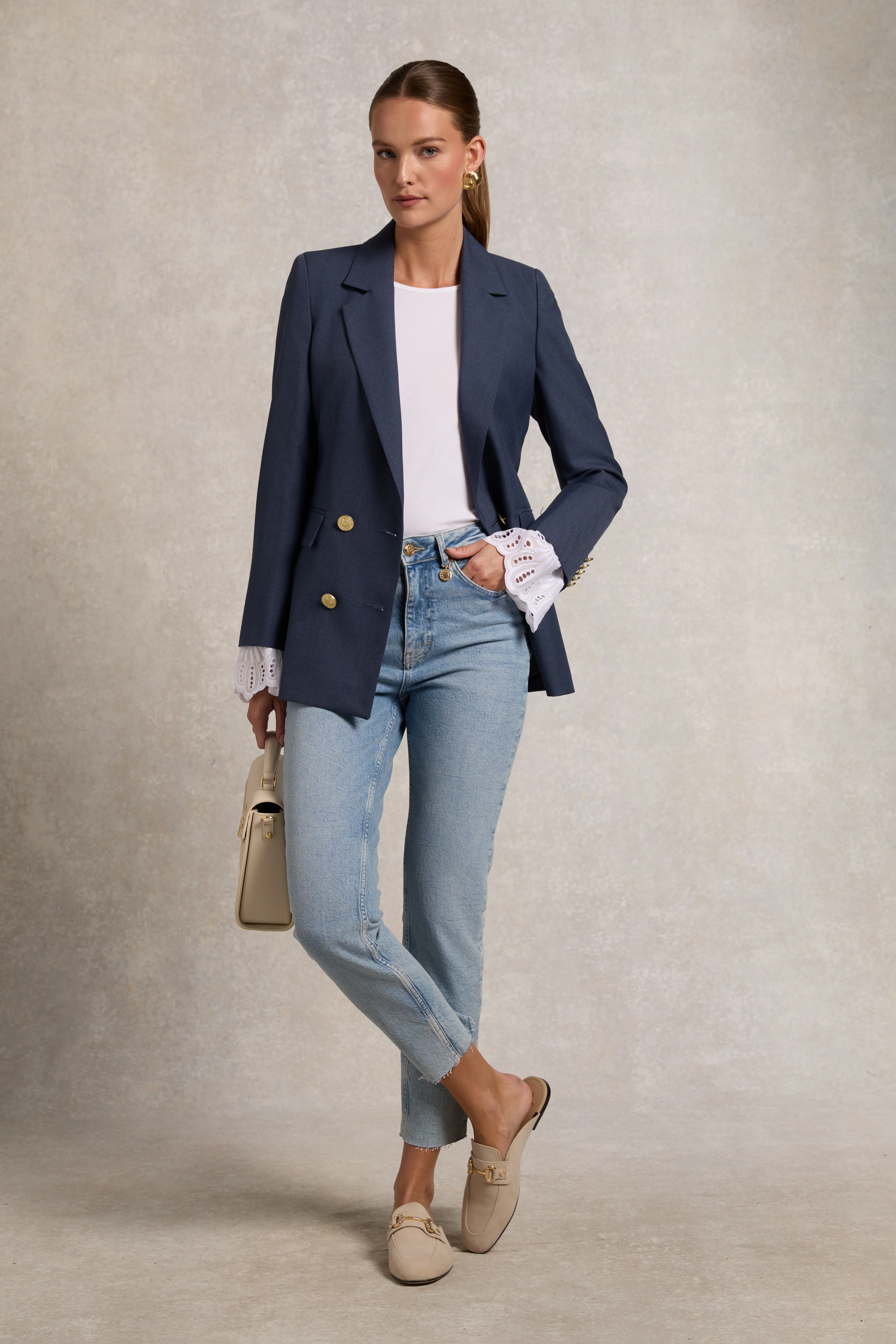 Double Breasted Blazer (Denim)