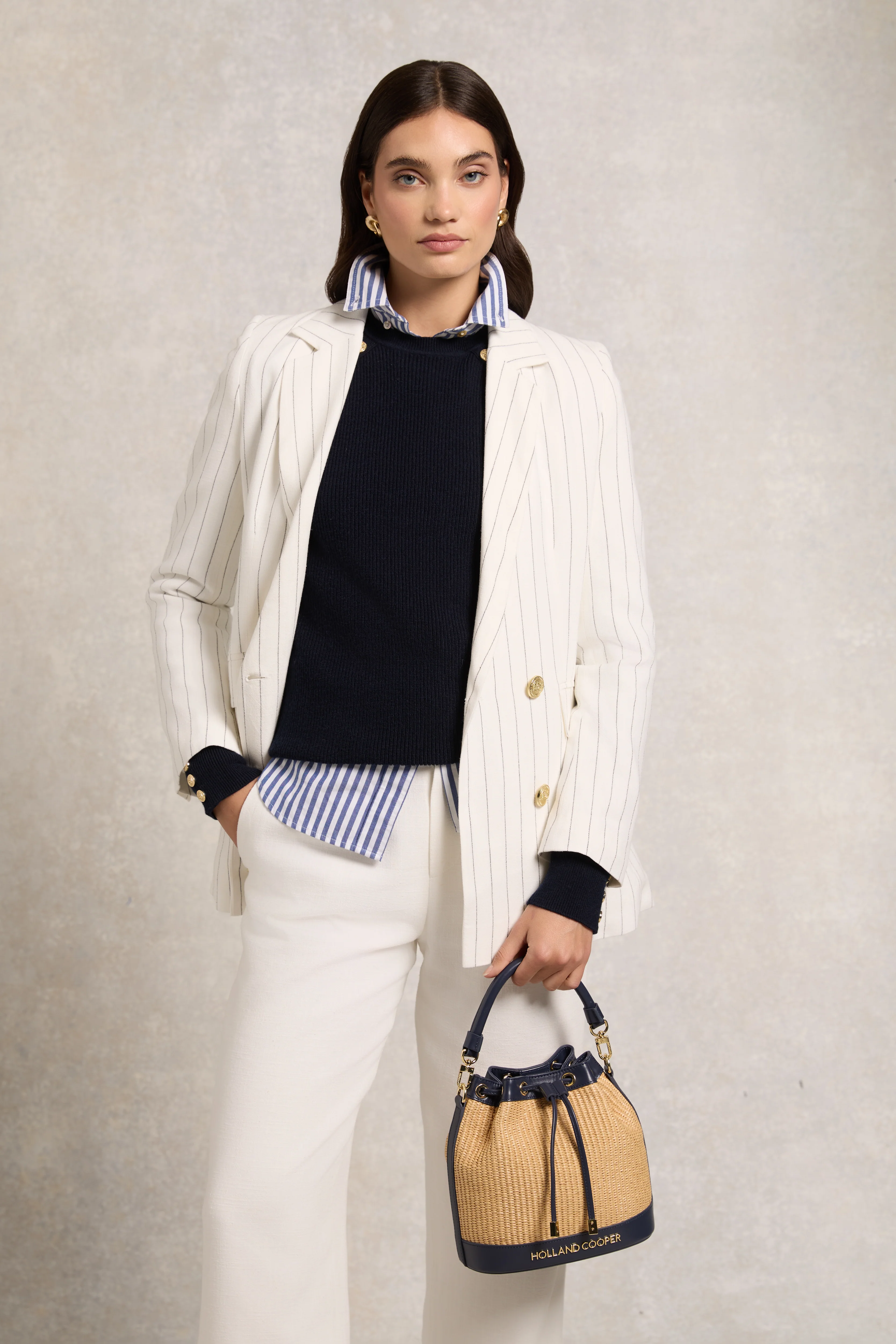 Naomi Crew Neck Knit (Ink Navy)