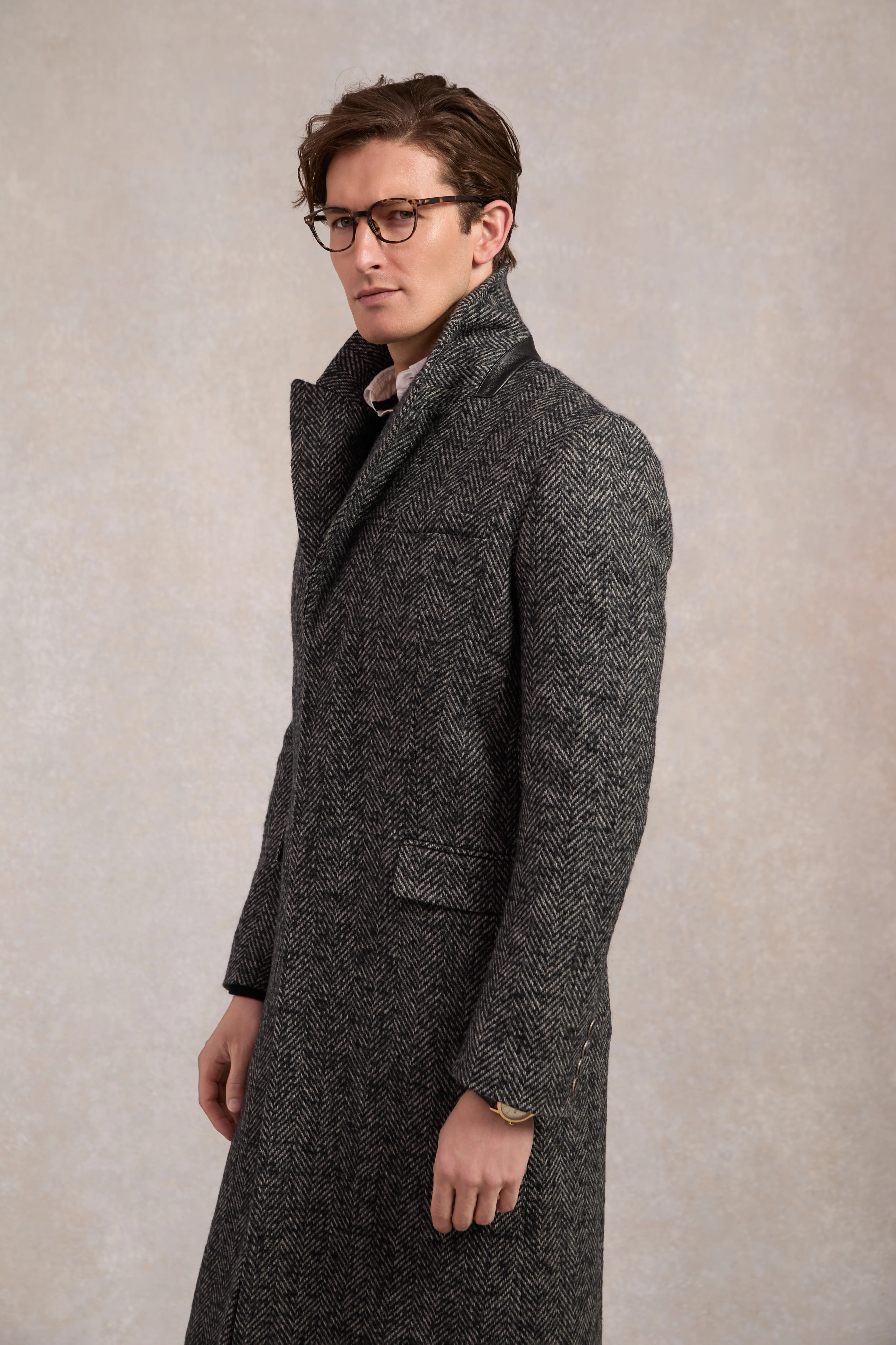 The Fairford Coat (Ebony Herringbone)