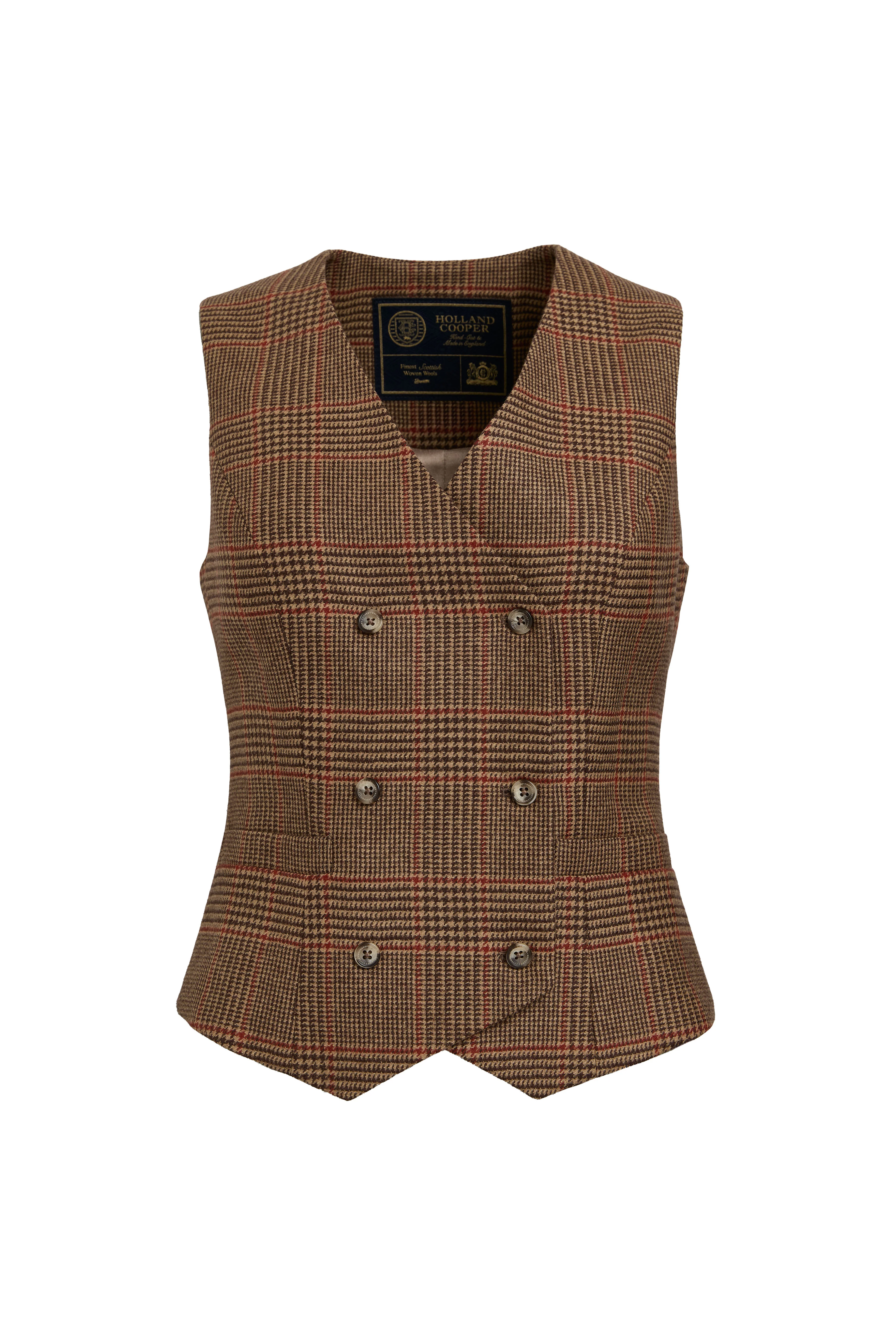 Kensington Waistcoat (Clarence Check Merlot)