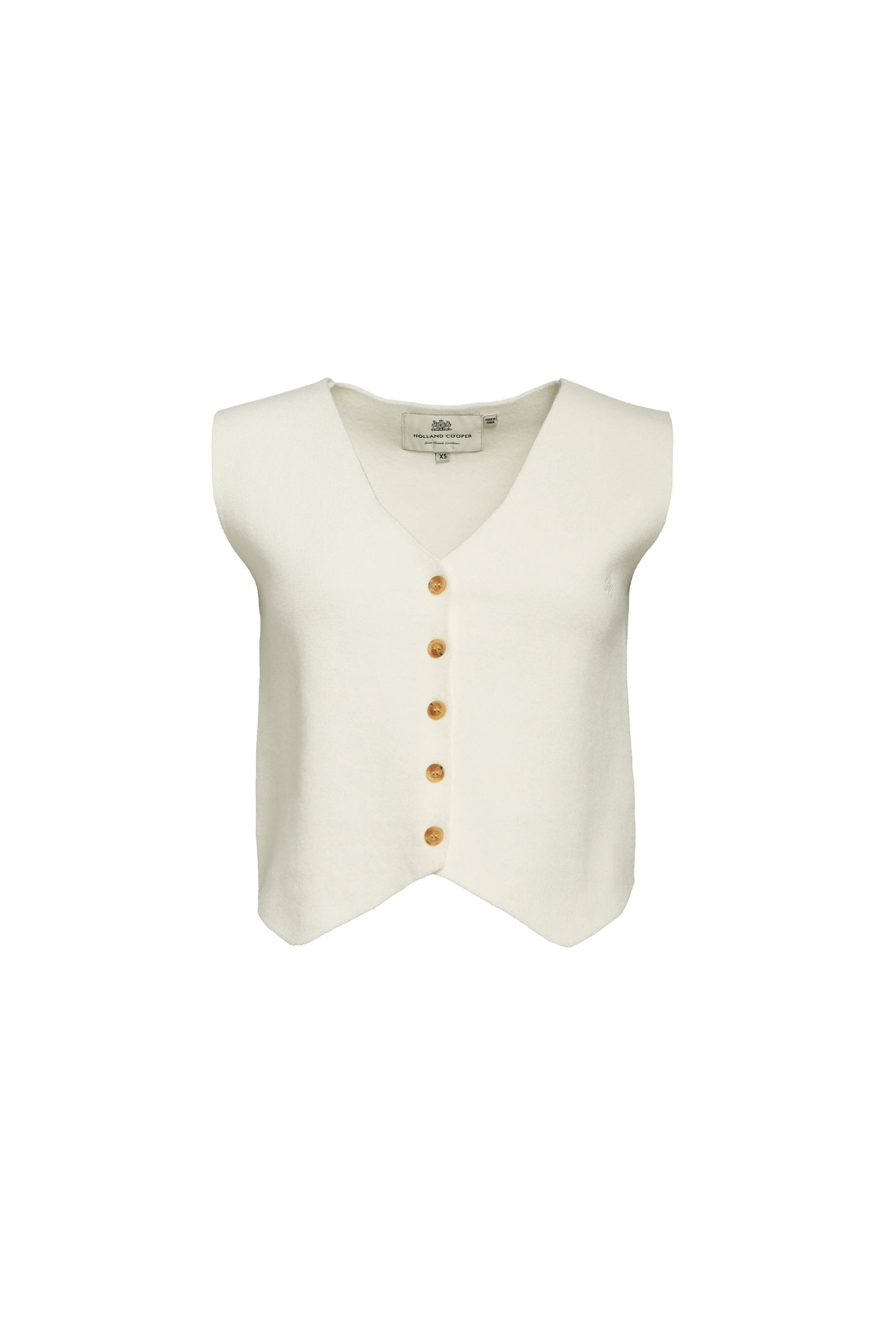 Melanie Knitted Waistcoat (Natural)
