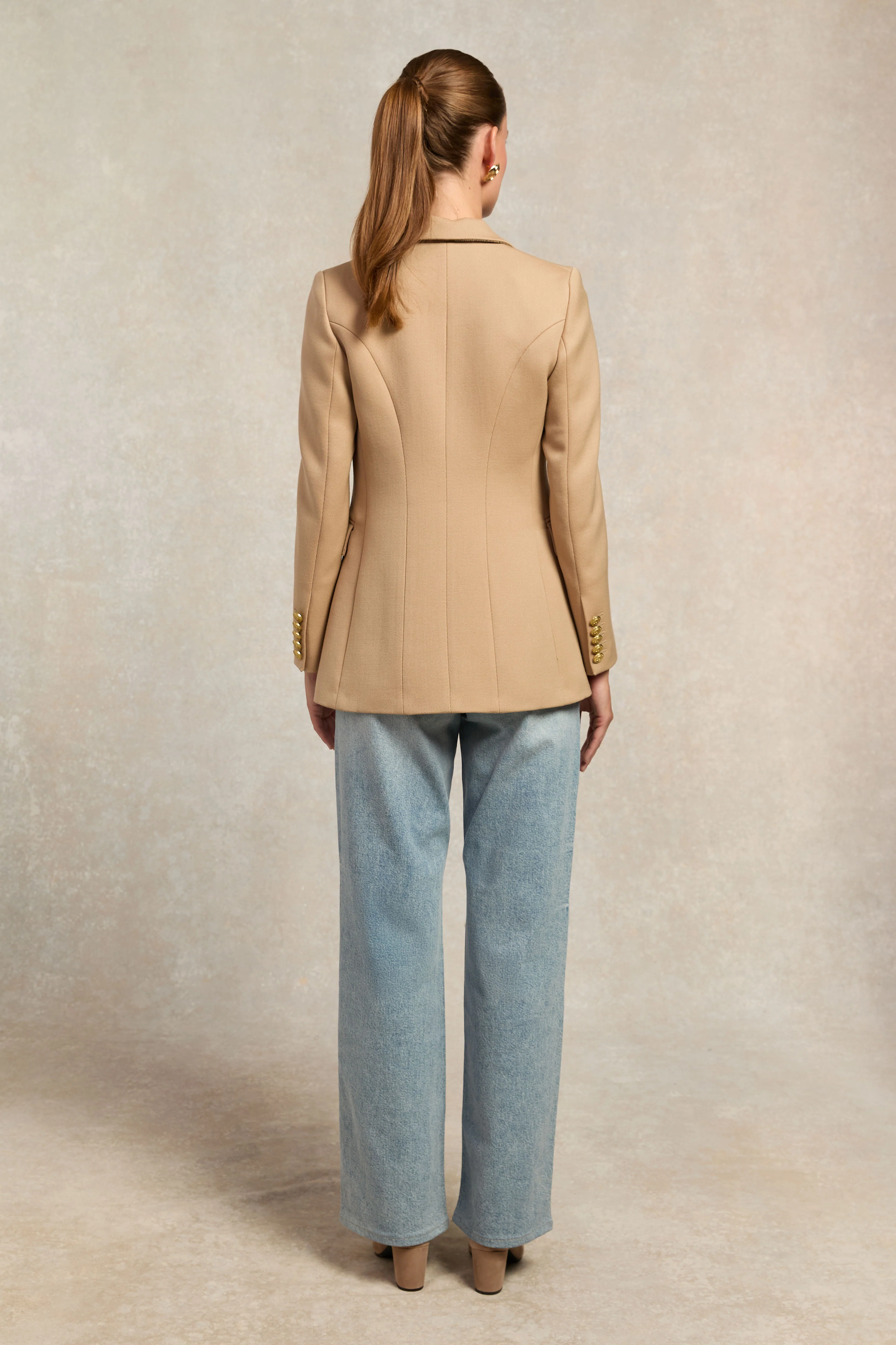 Double Breasted Blazer (Camel Twill)