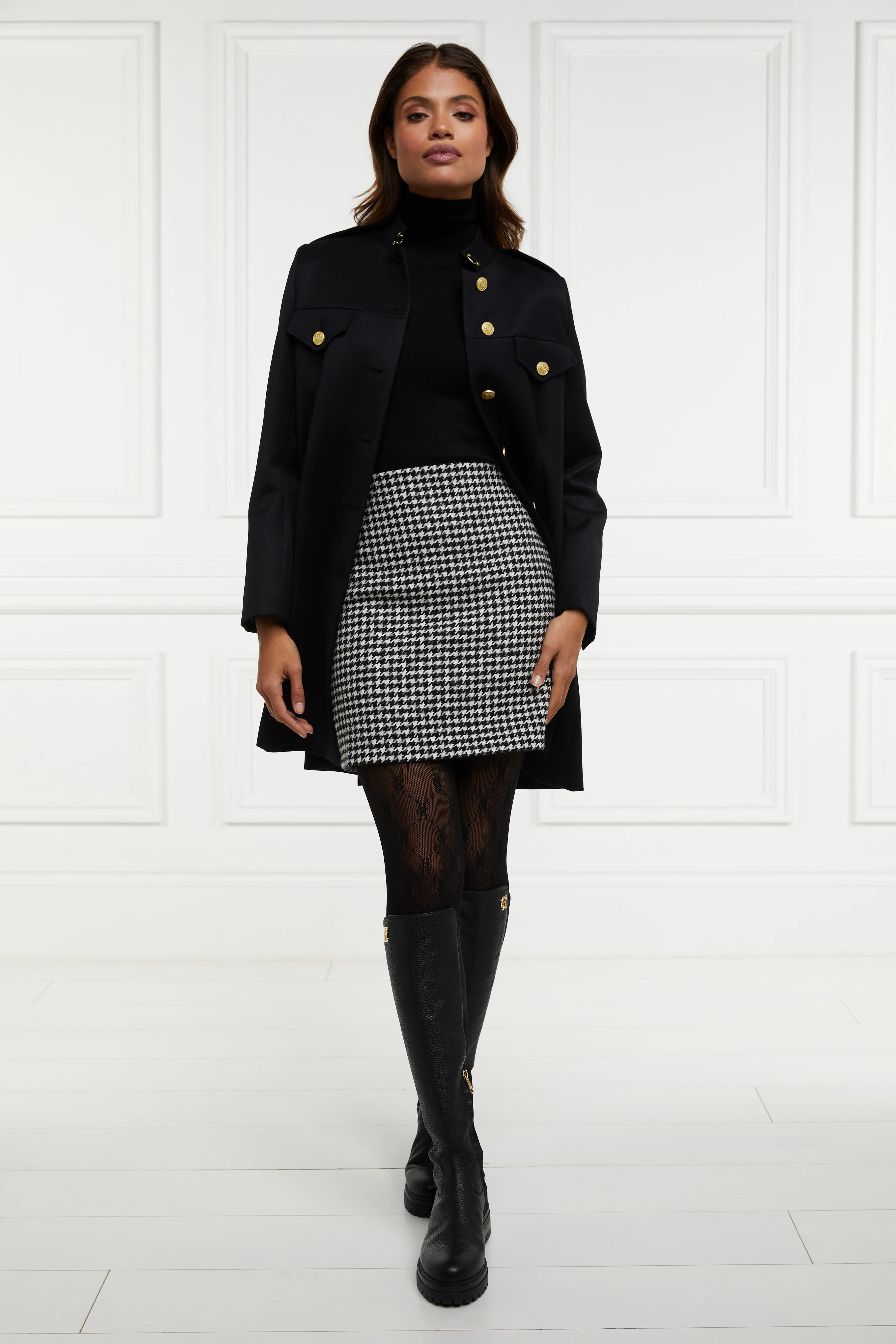 Highbury Cape Coat (Black Twill)