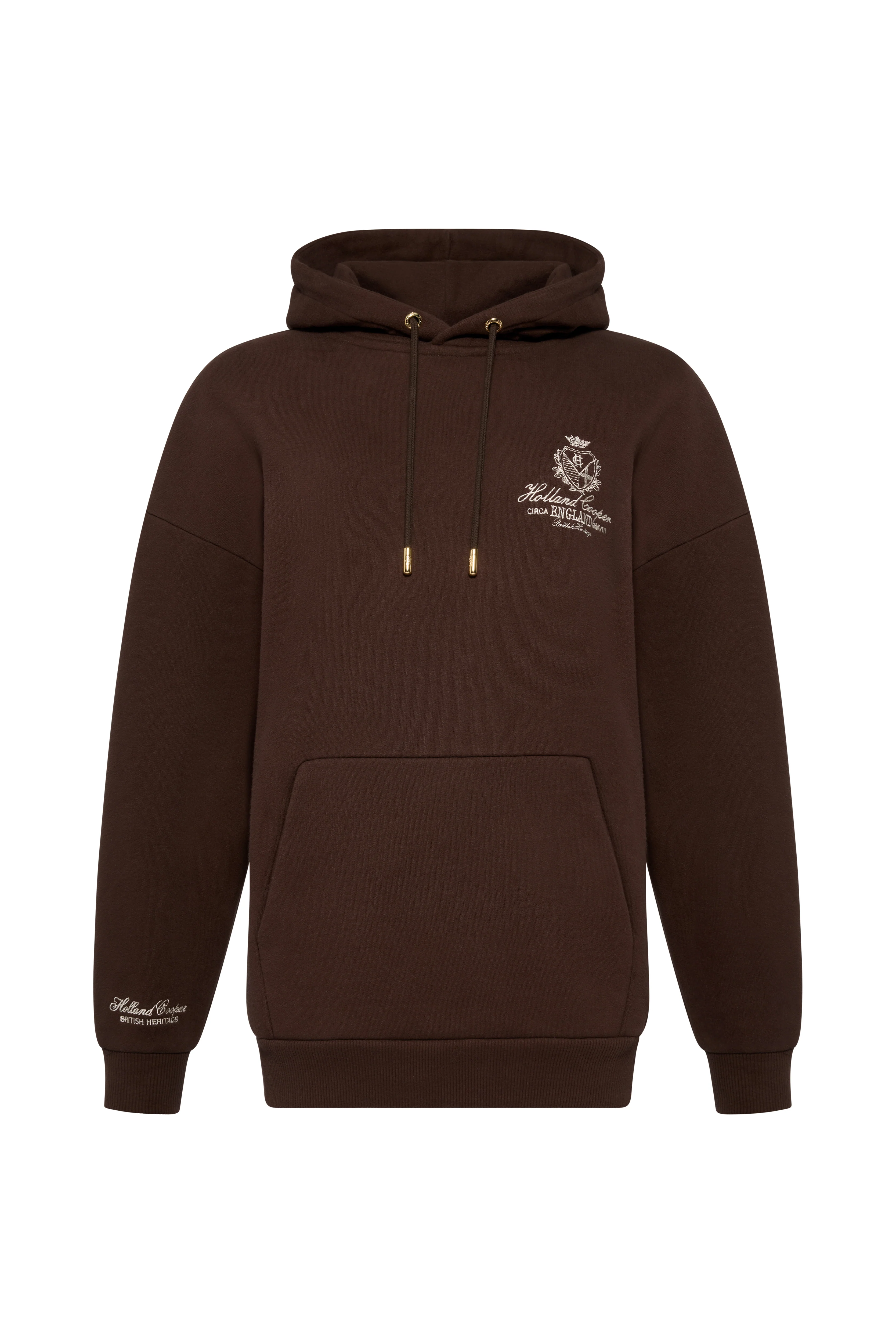 Relaxed Fit Script Hoodie (Walnut)