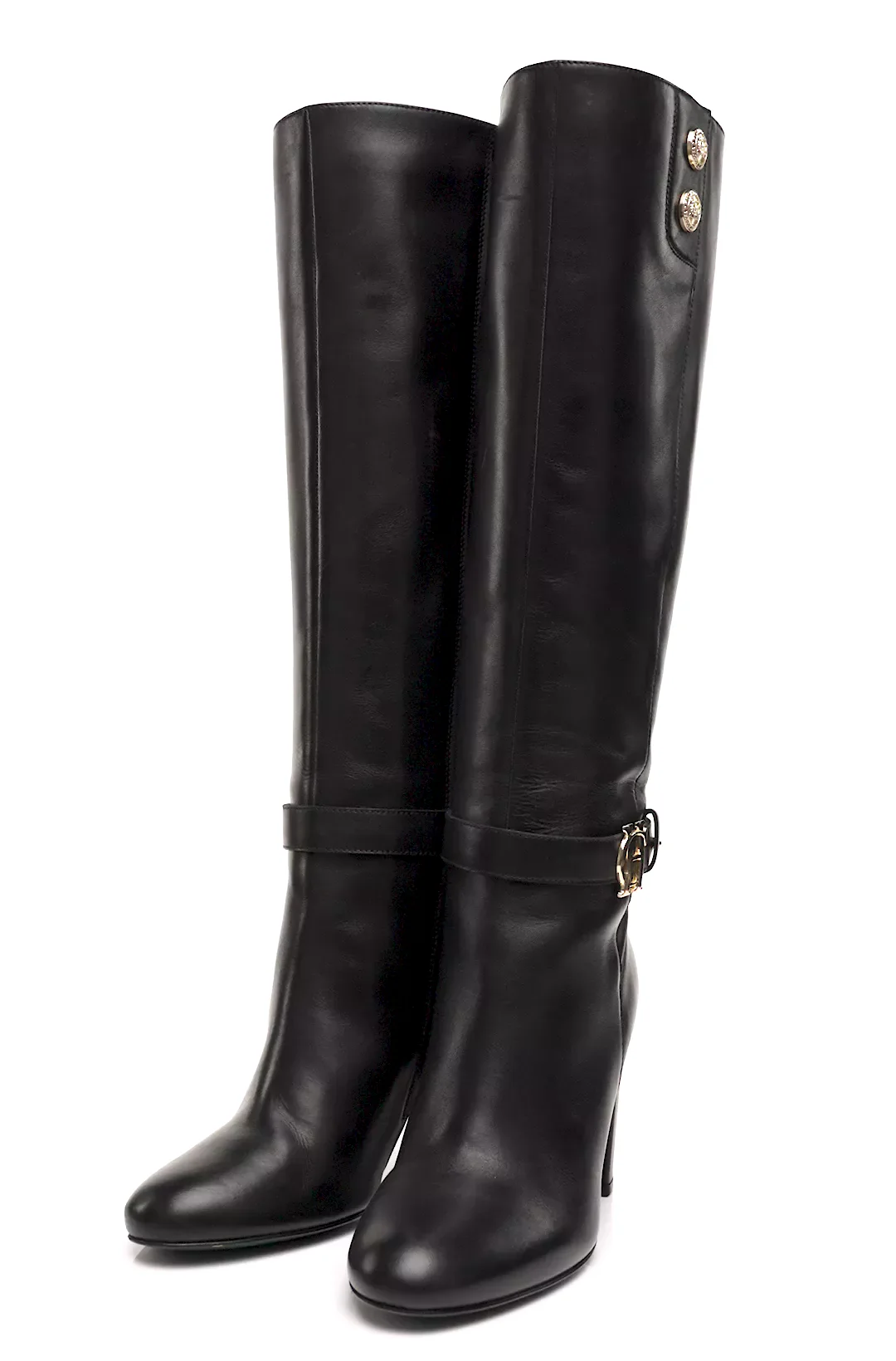 Marlborough Knee Boot (Black Leather)