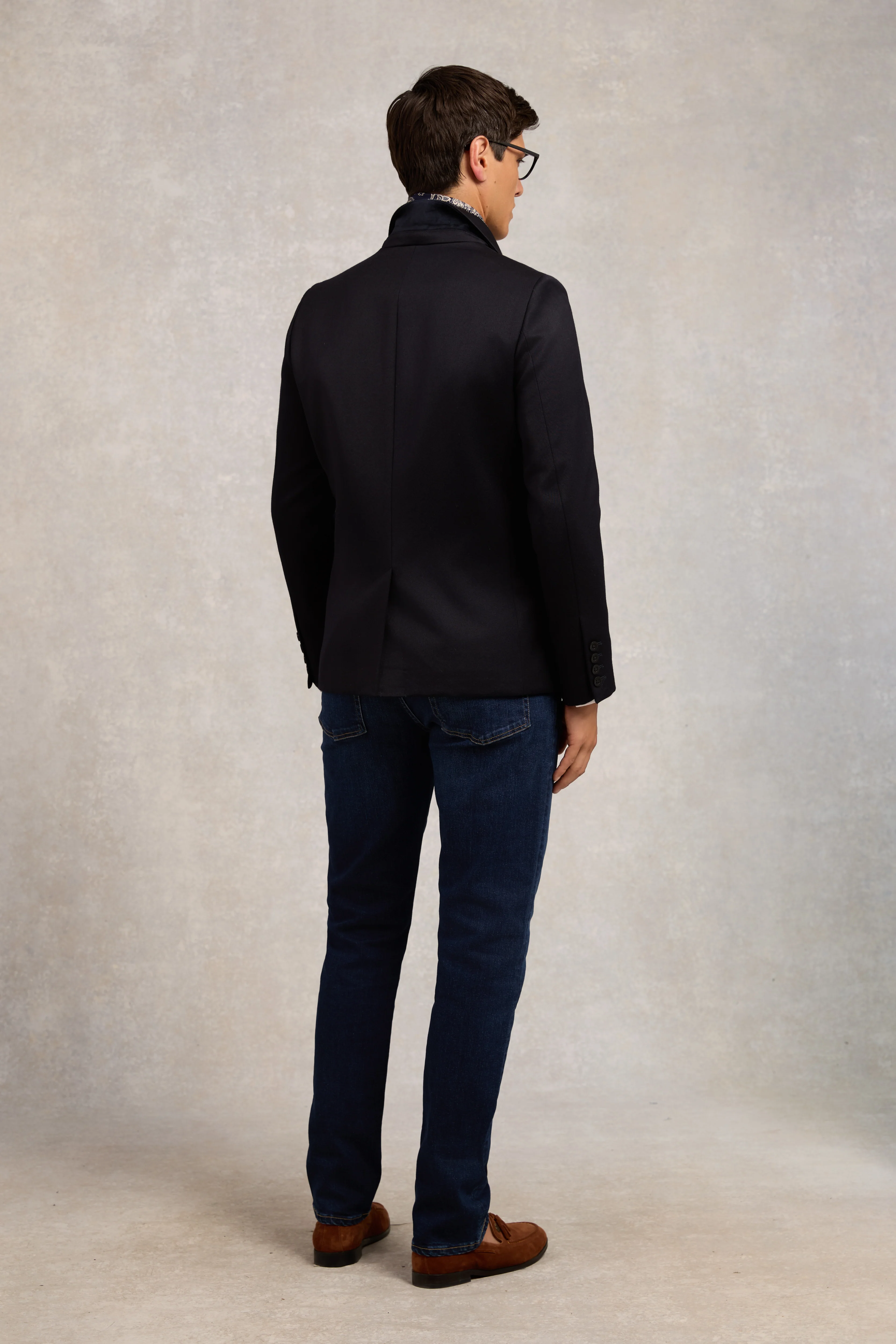 The Double Breasted Blazer (Navy Barathea)