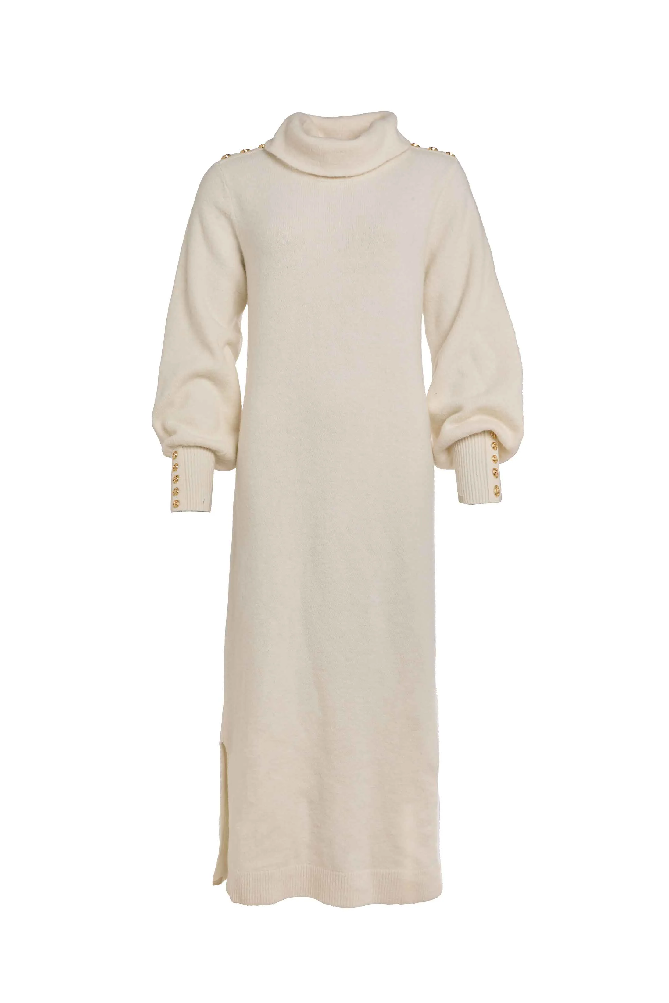 Berkeley Roll Neck Dress (Natural)