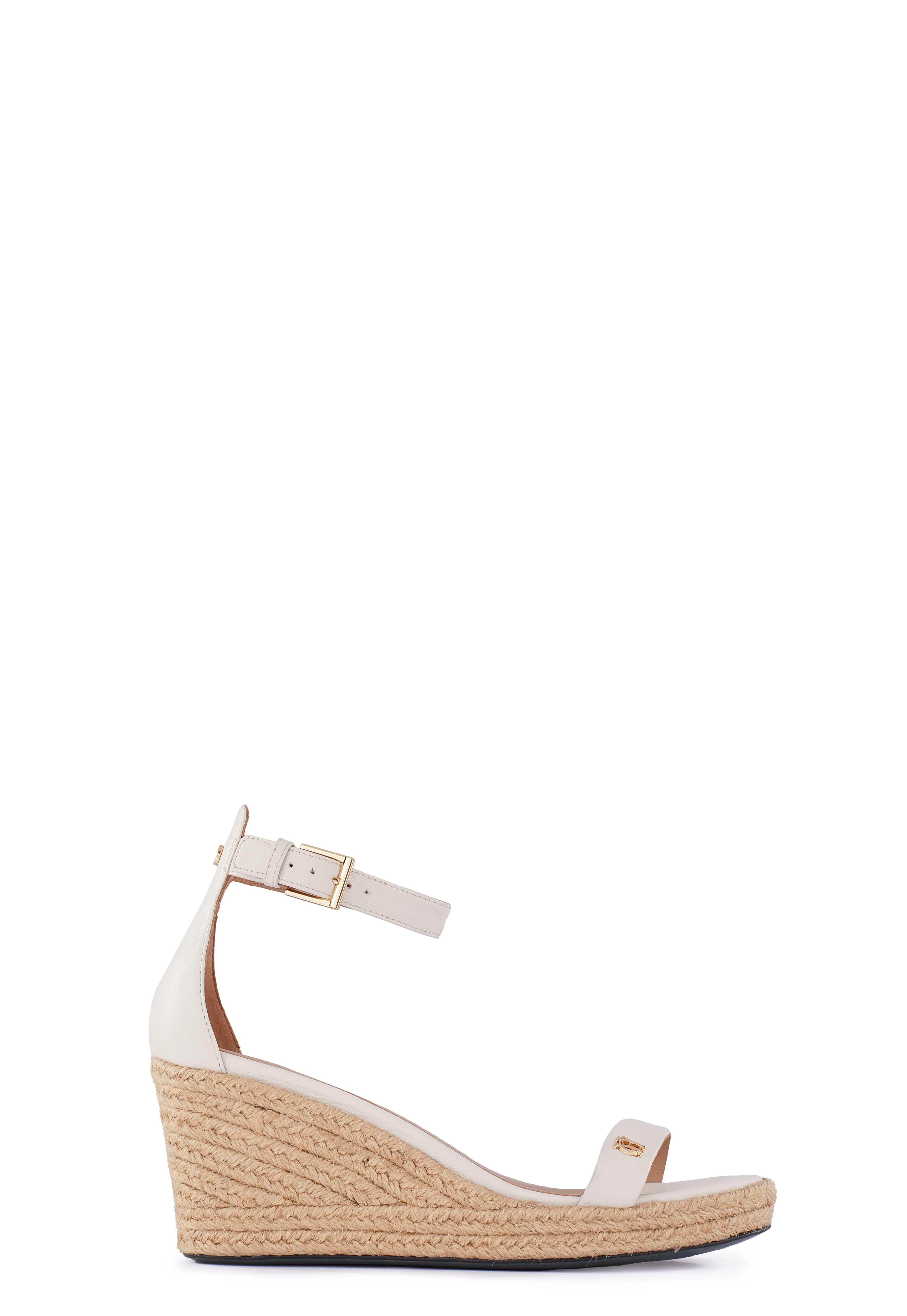St Lucia Espadrille Wedge (Cream Leather)