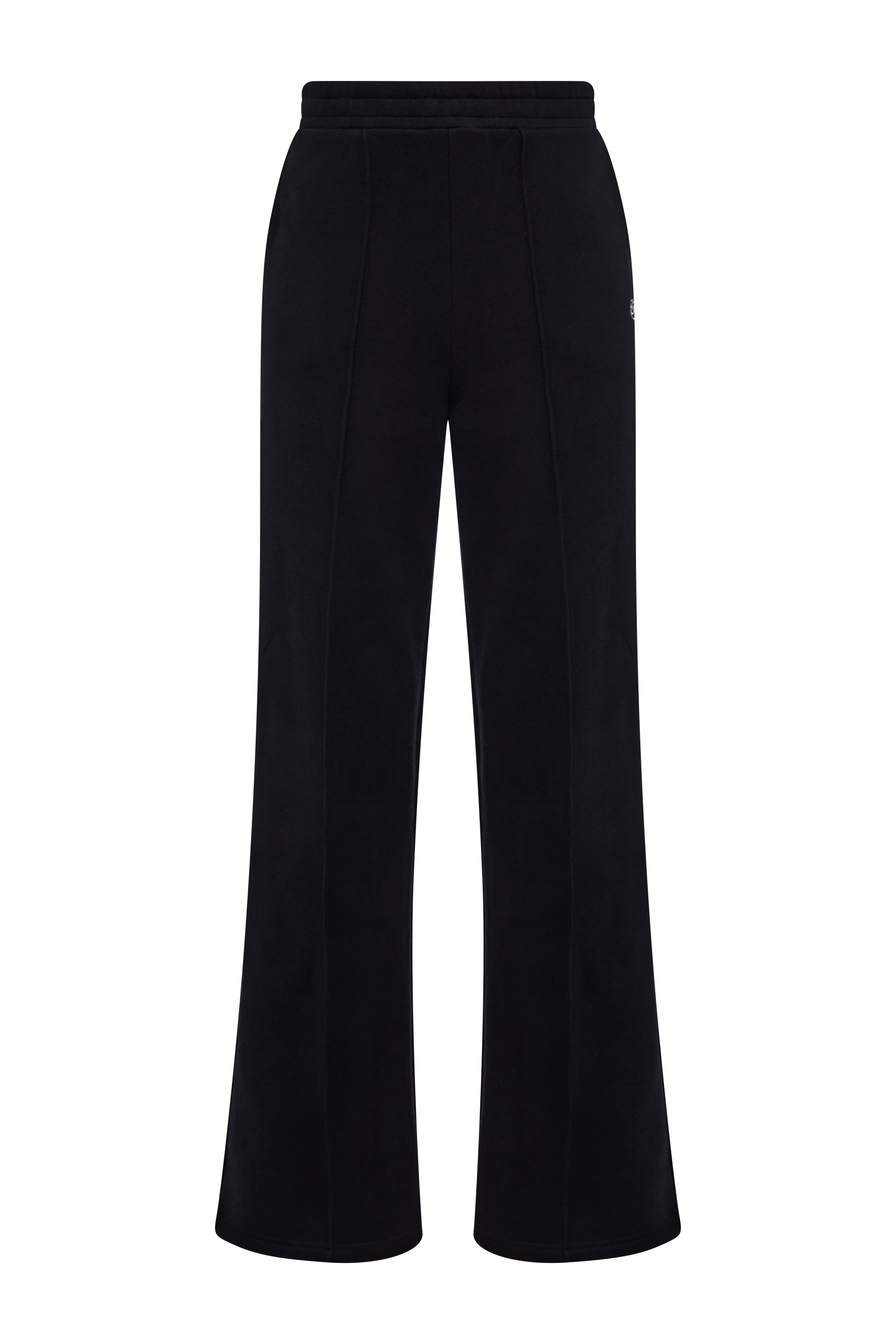 Collegiate Wide Leg Jogger (Black)