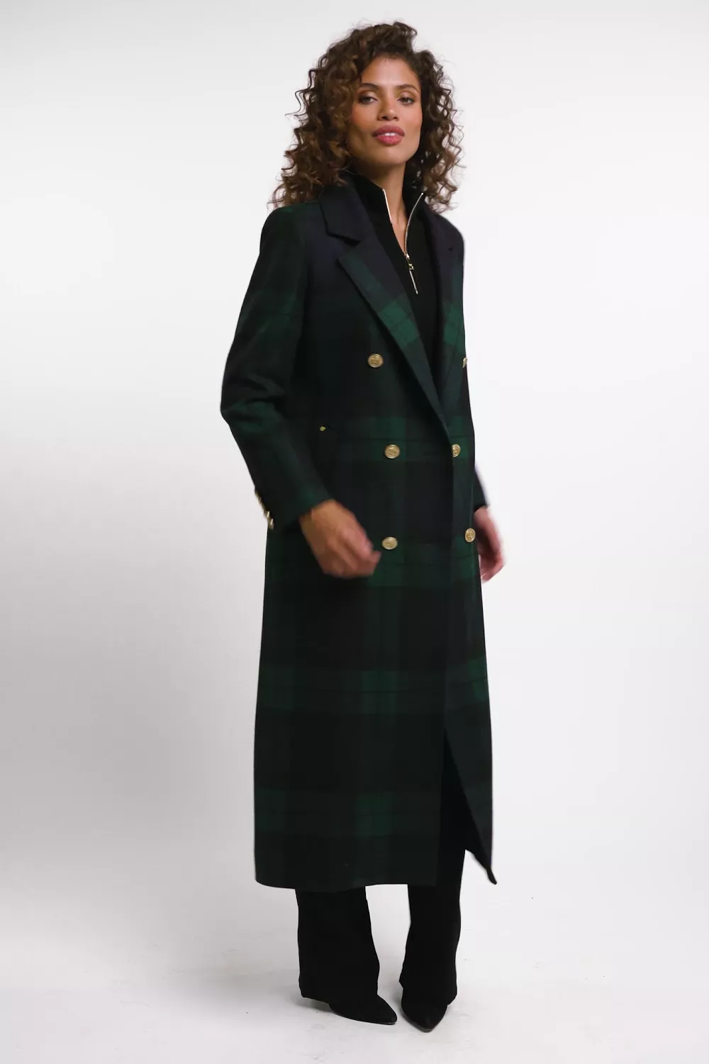 Ava Quarter Zip Knit (Black)