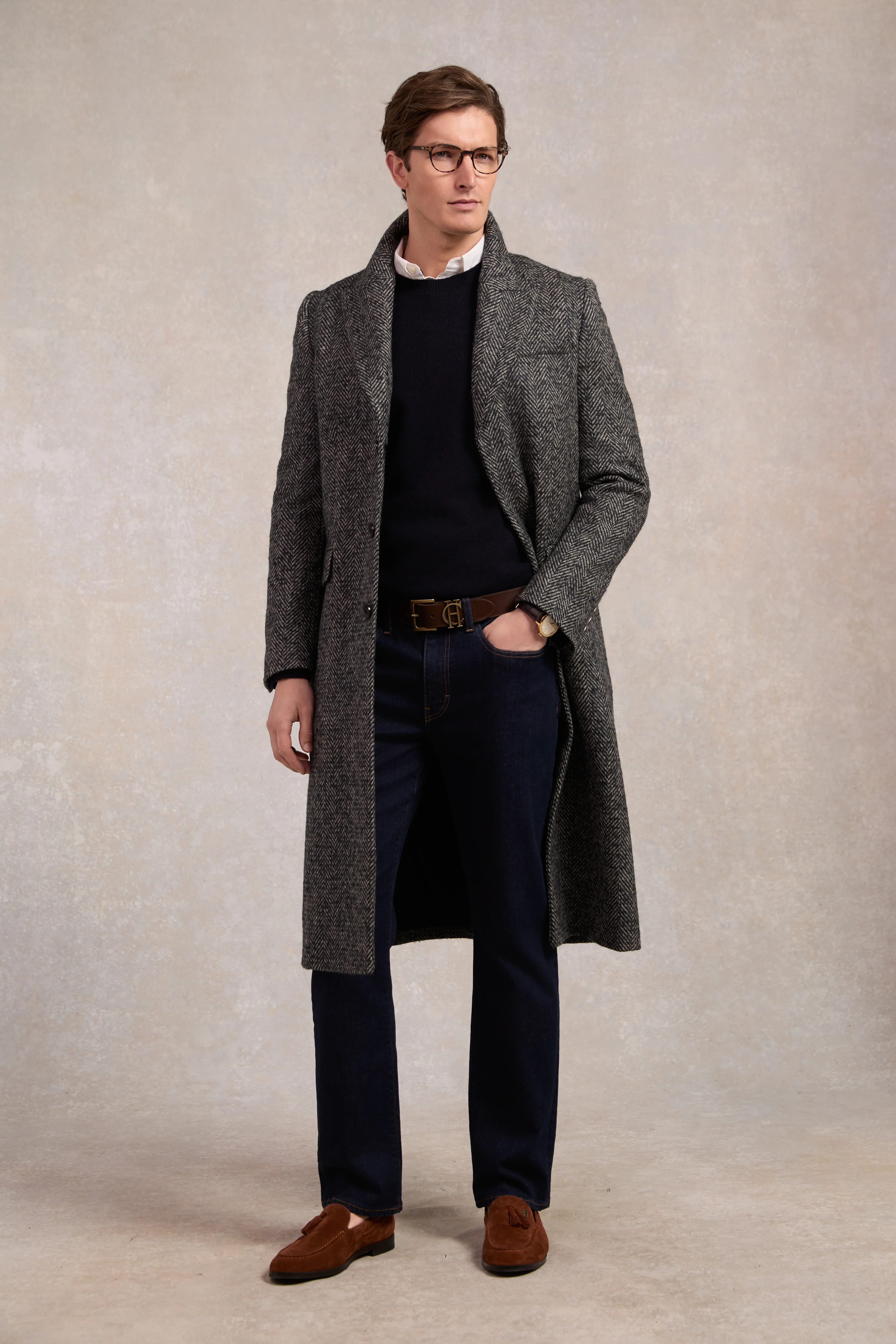The Fairford Coat (Ebony Herringbone)