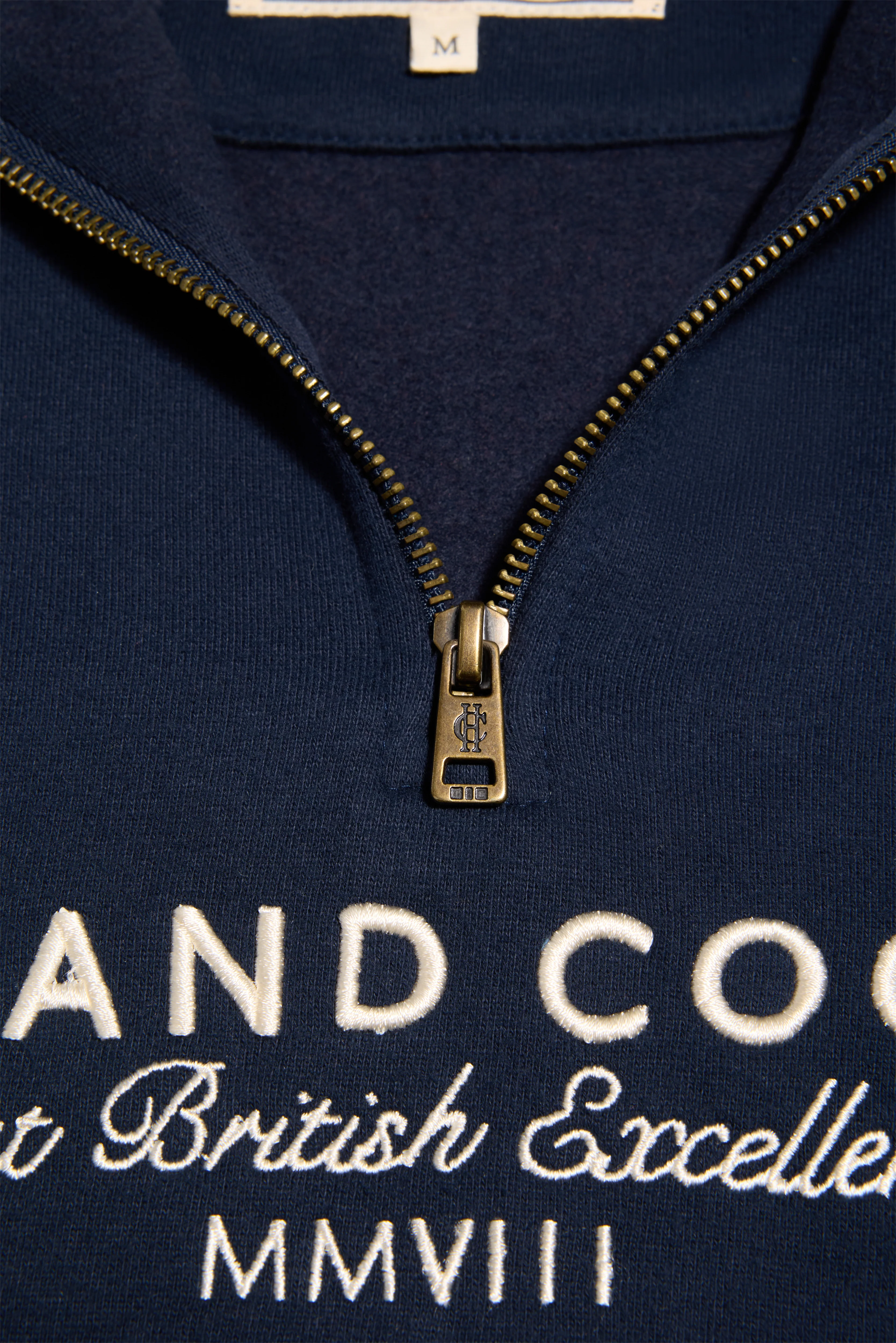 Men's Sporting Goods Zip Henley (Ink Navy)