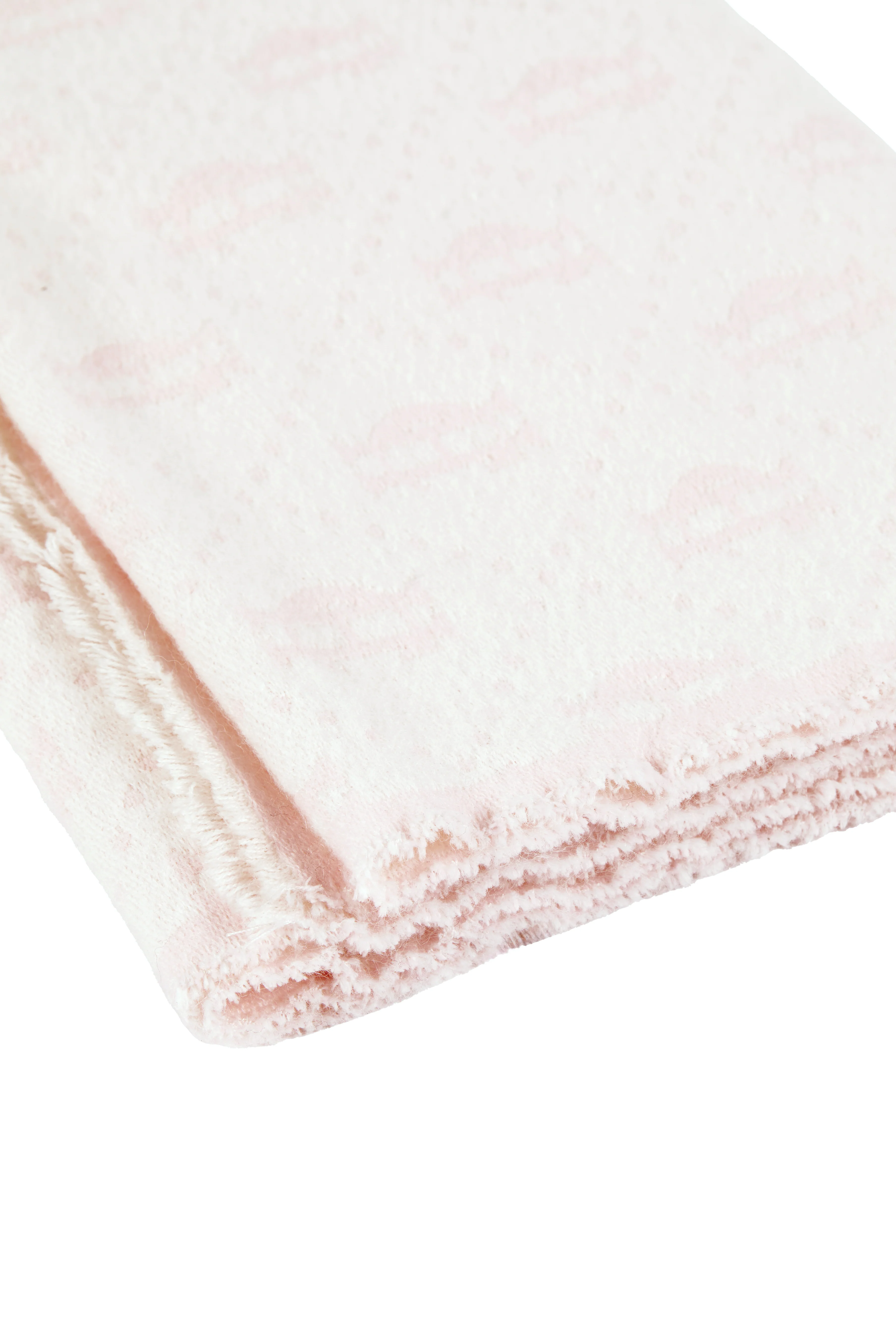 Lightweight Monogram Scarf (Cream Soft Pink)