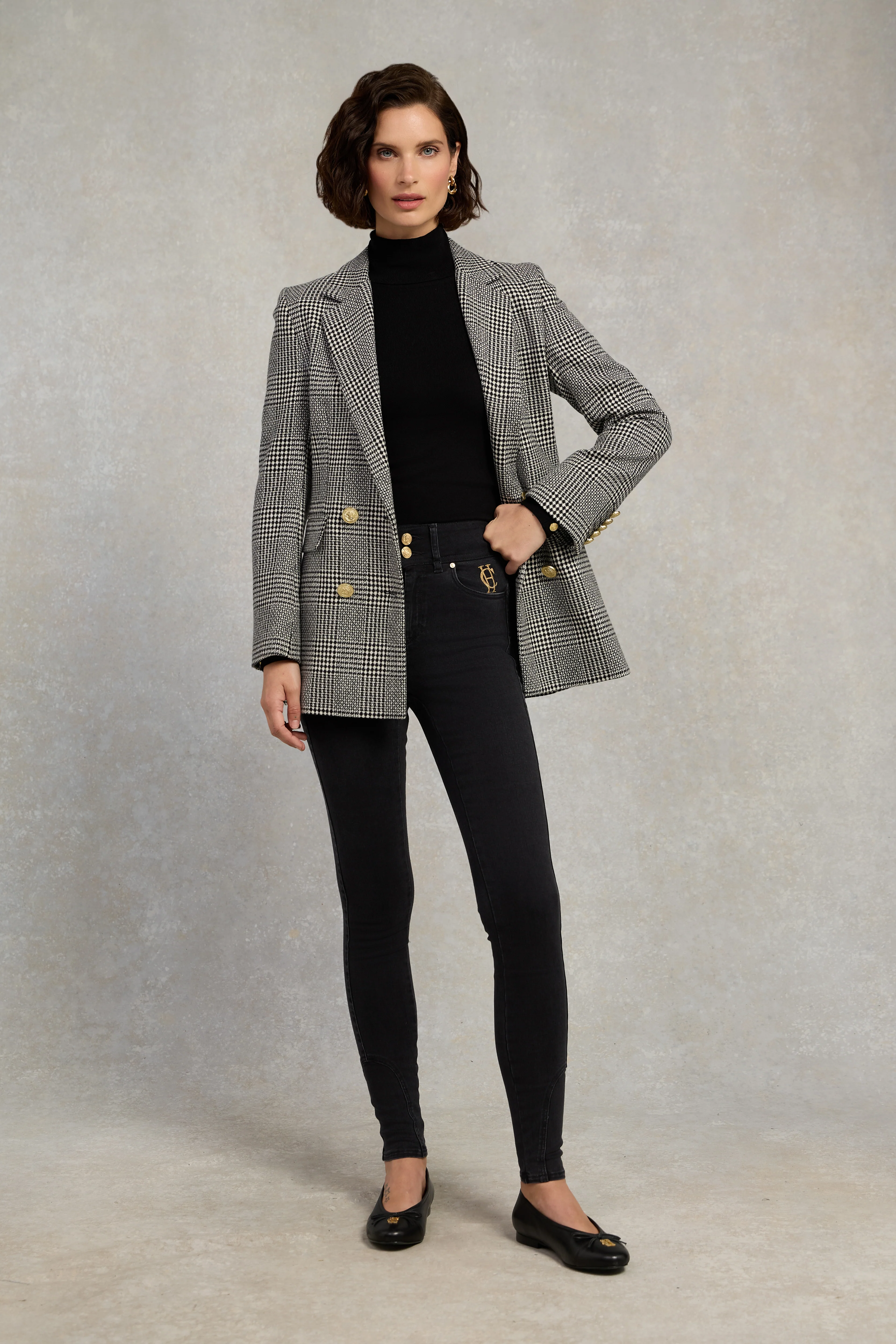 Double Breasted Blazer (Prince of Wales Mono)