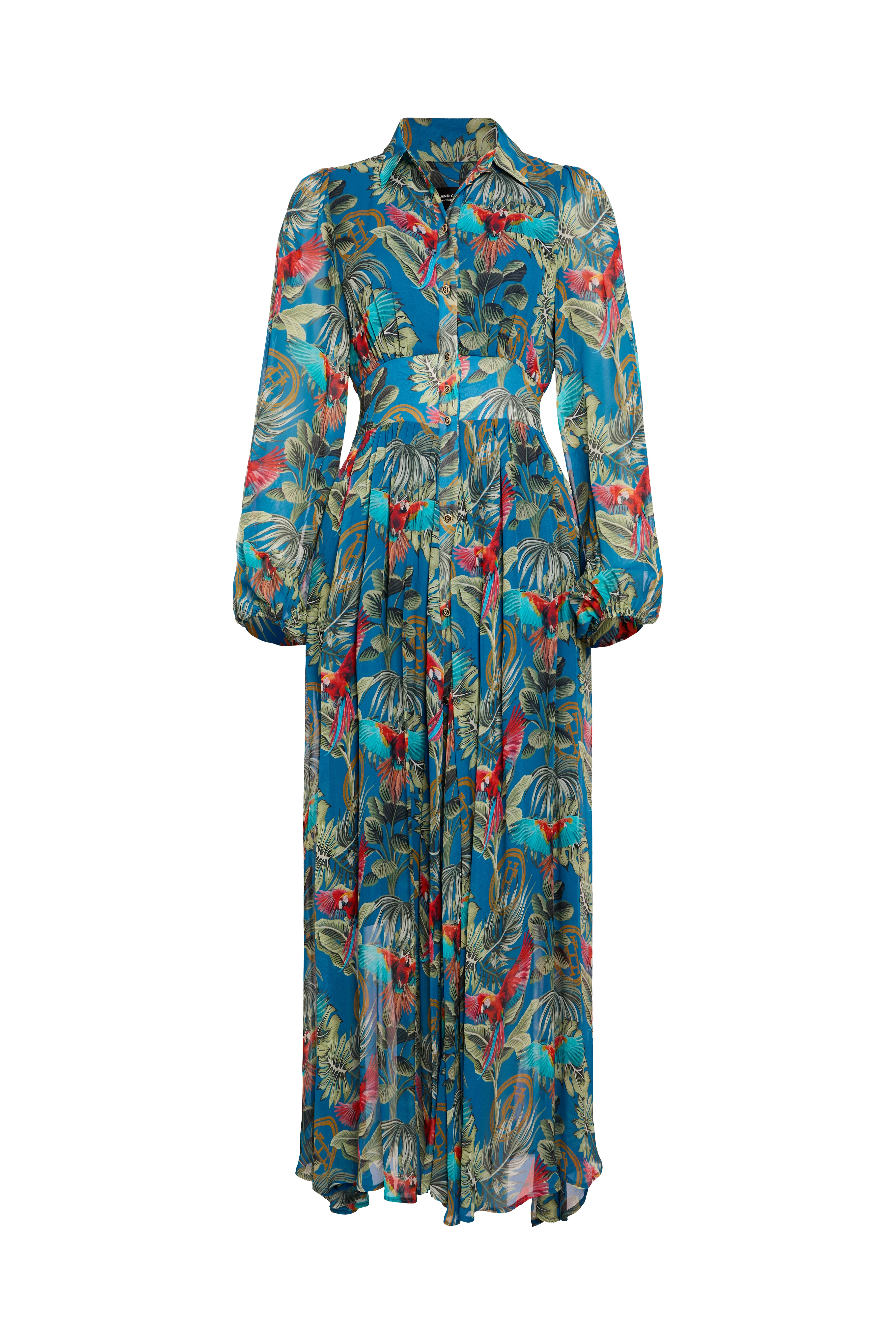 Paros Shirt Dress (Macaw Cobalt)