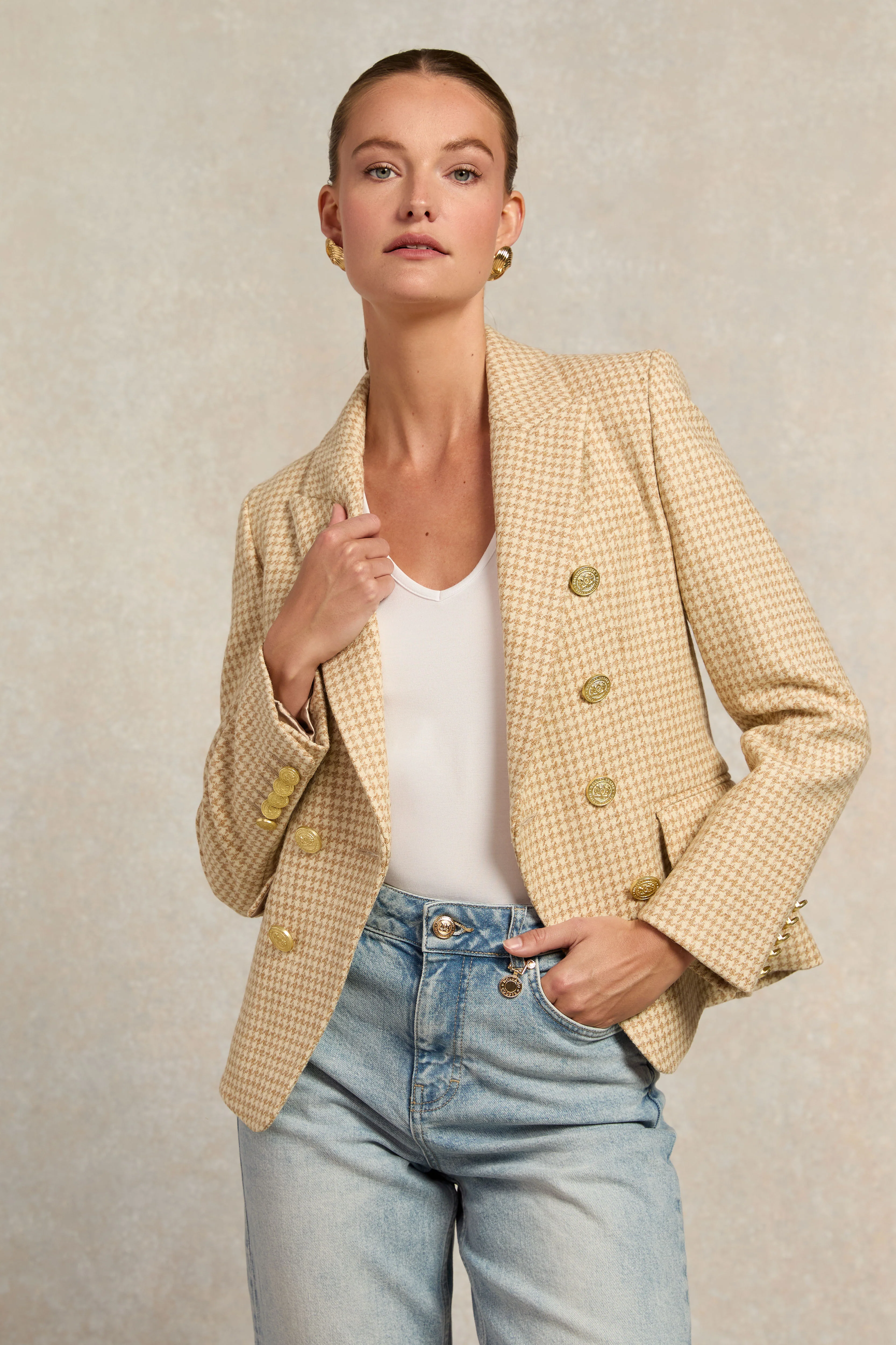 Knightsbridge Blazer (Camel Puppy Tooth)