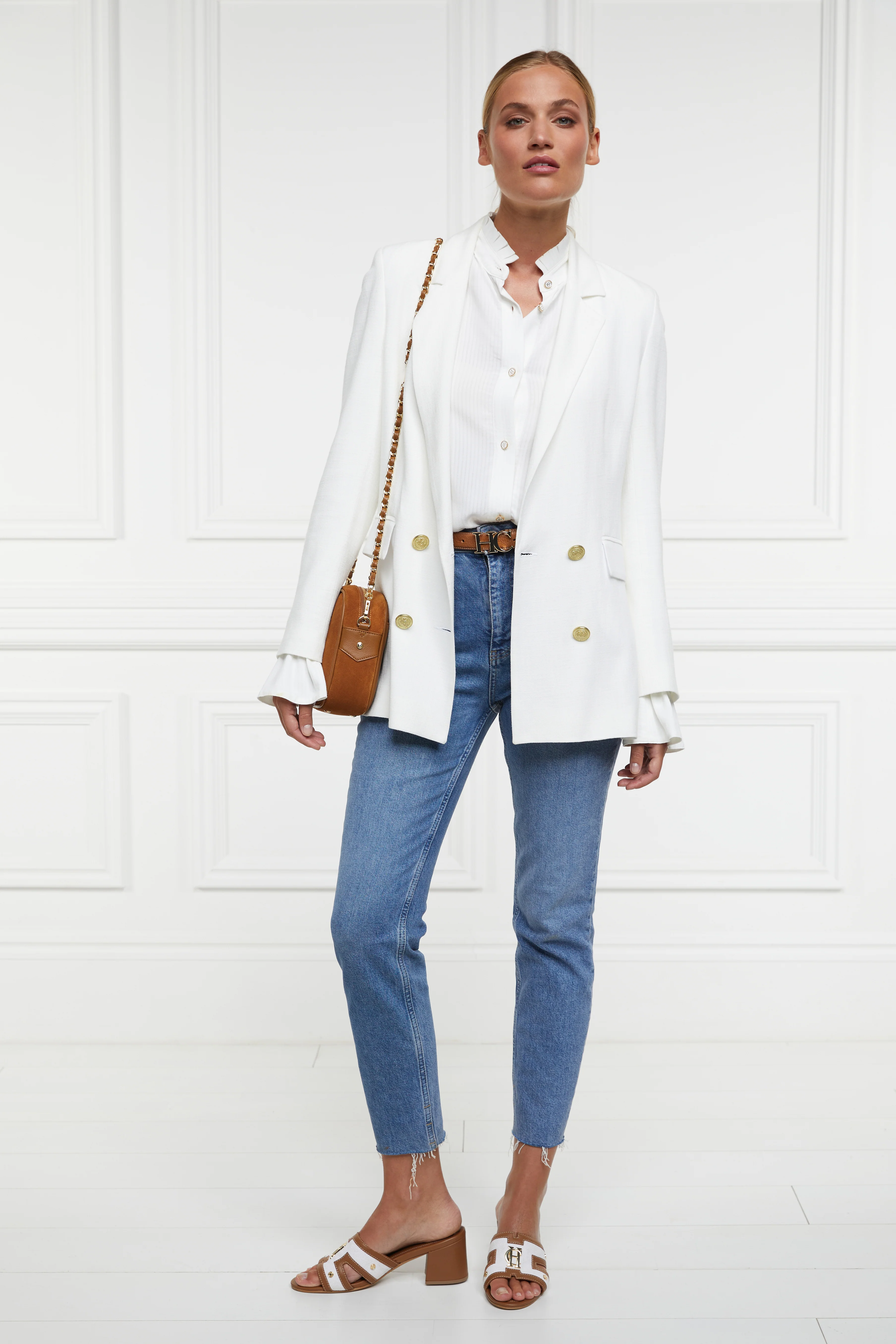 Monogram Mule (Tan Canvas)