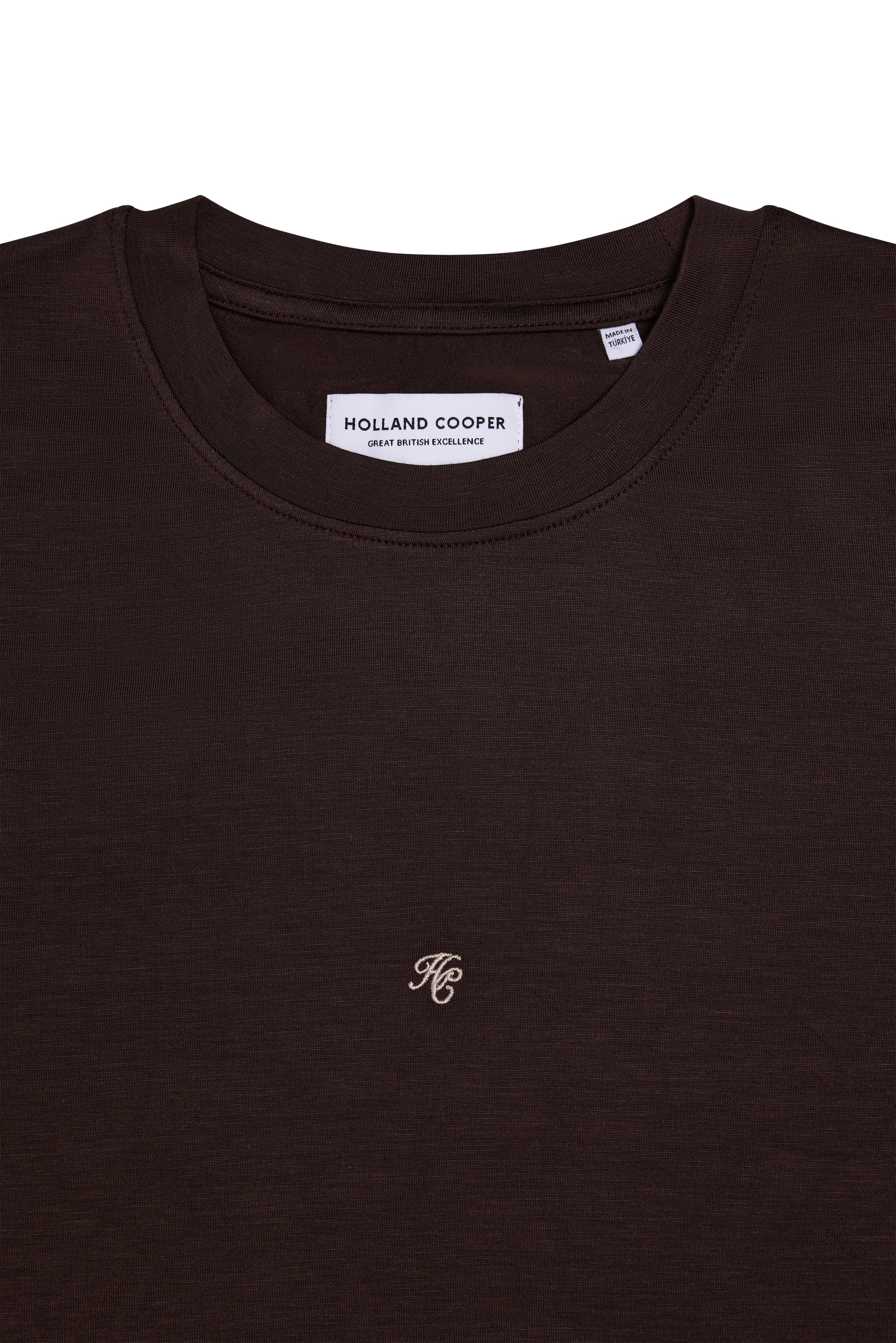 Oversized Monogram Tee (Walnut)