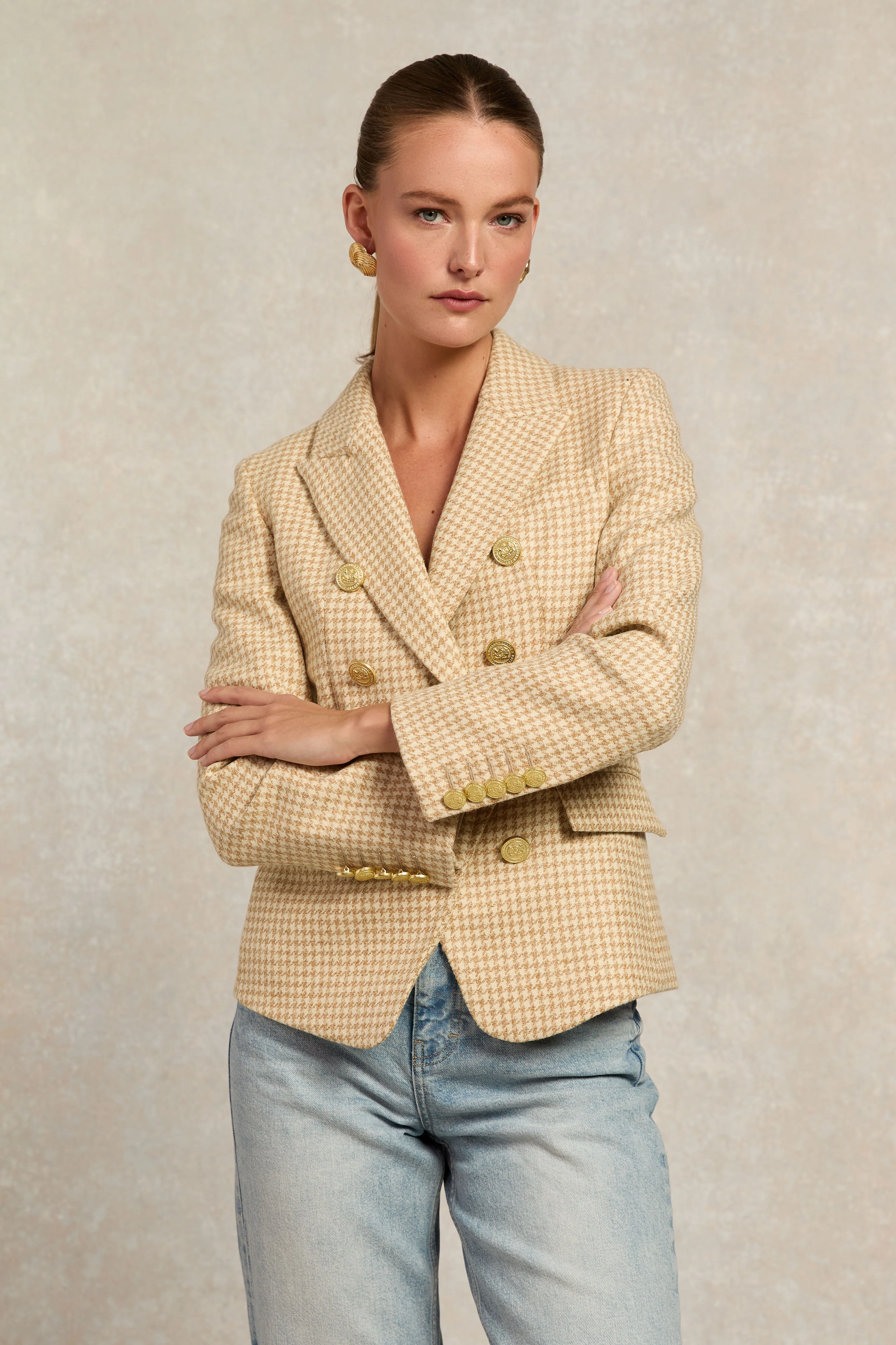 Knightsbridge Blazer (Camel Puppy Tooth)