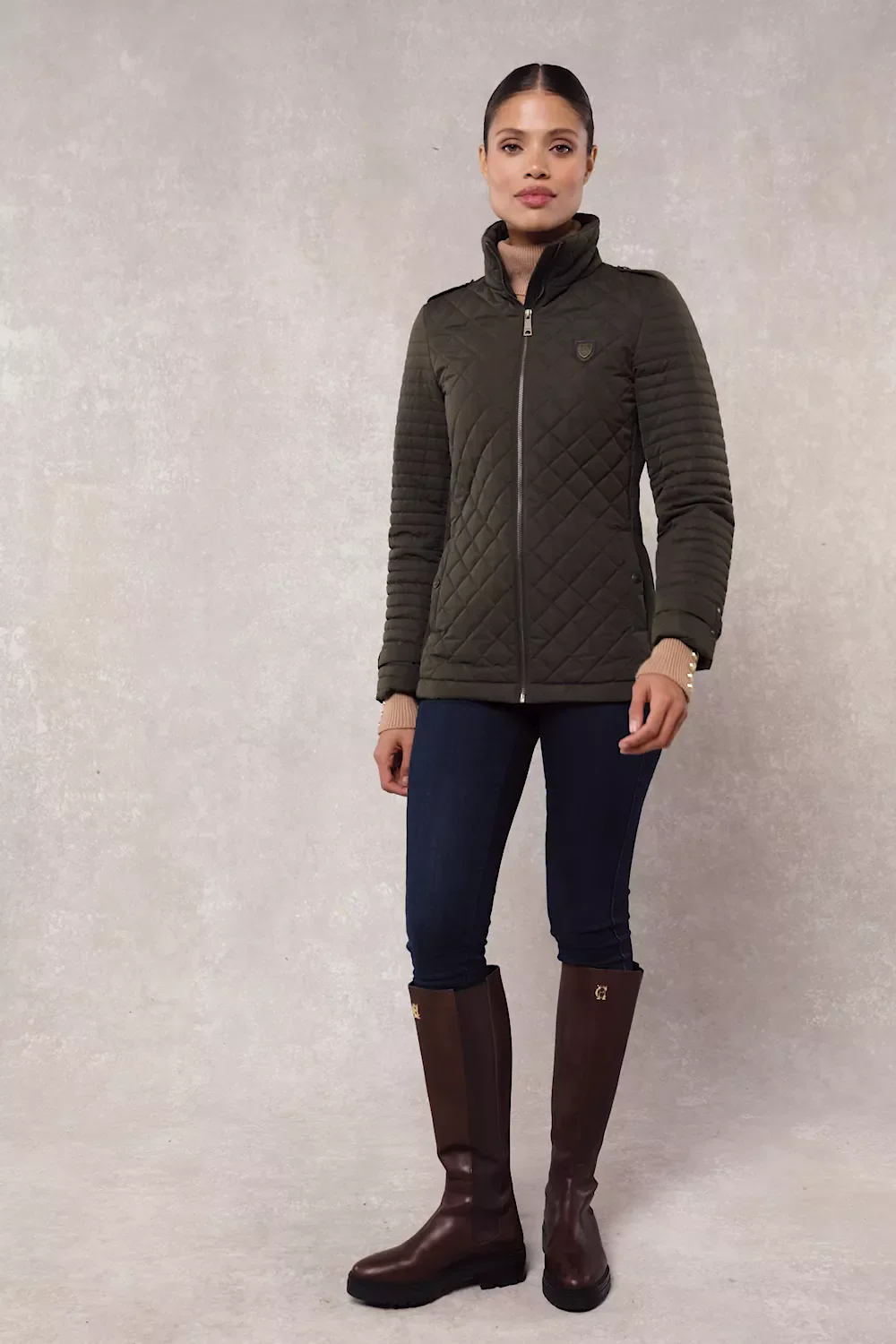 Juliana Quilted Jacket (Khaki)