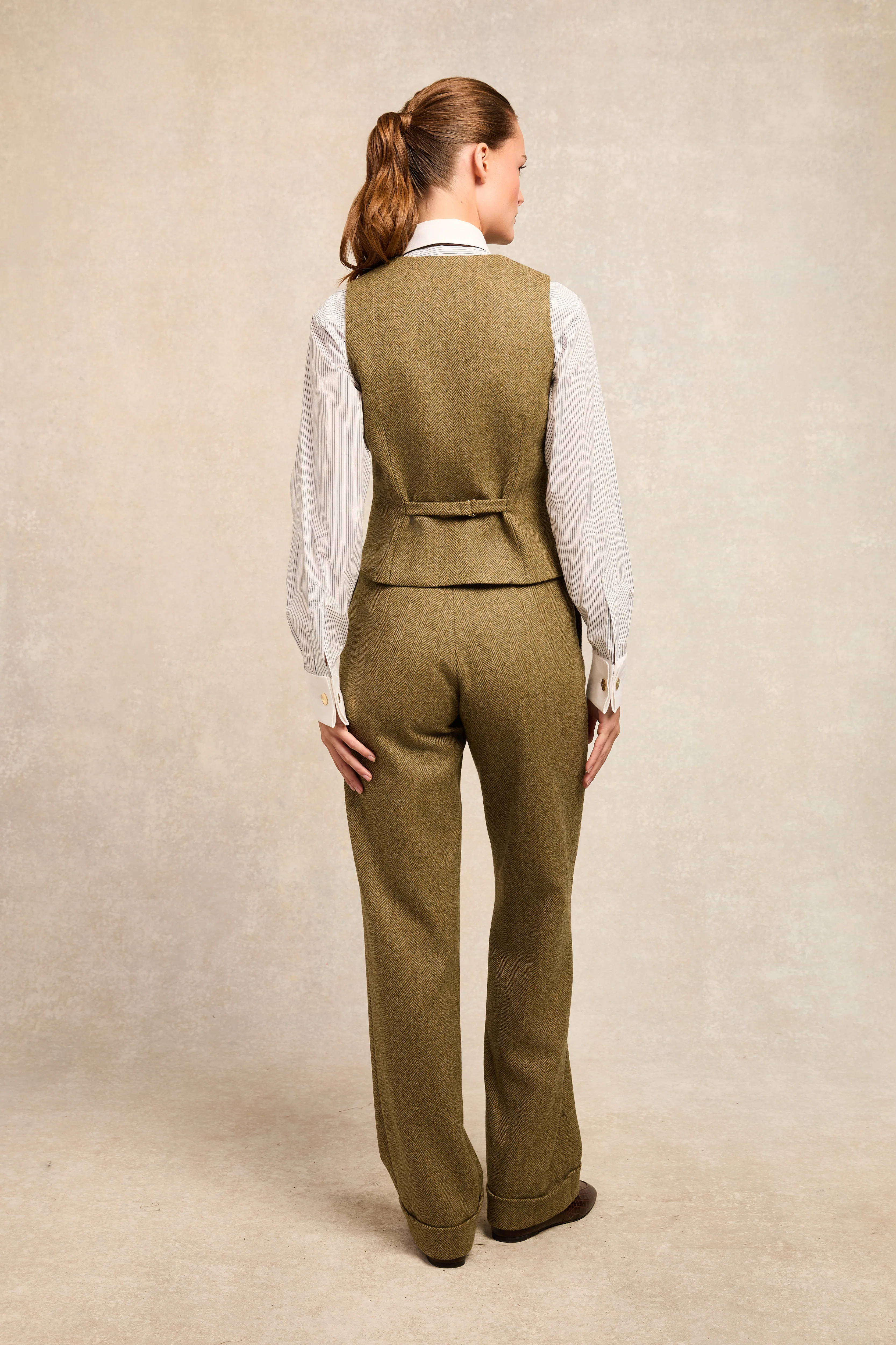 Kensington Waistcoat (Moss Herringbone)