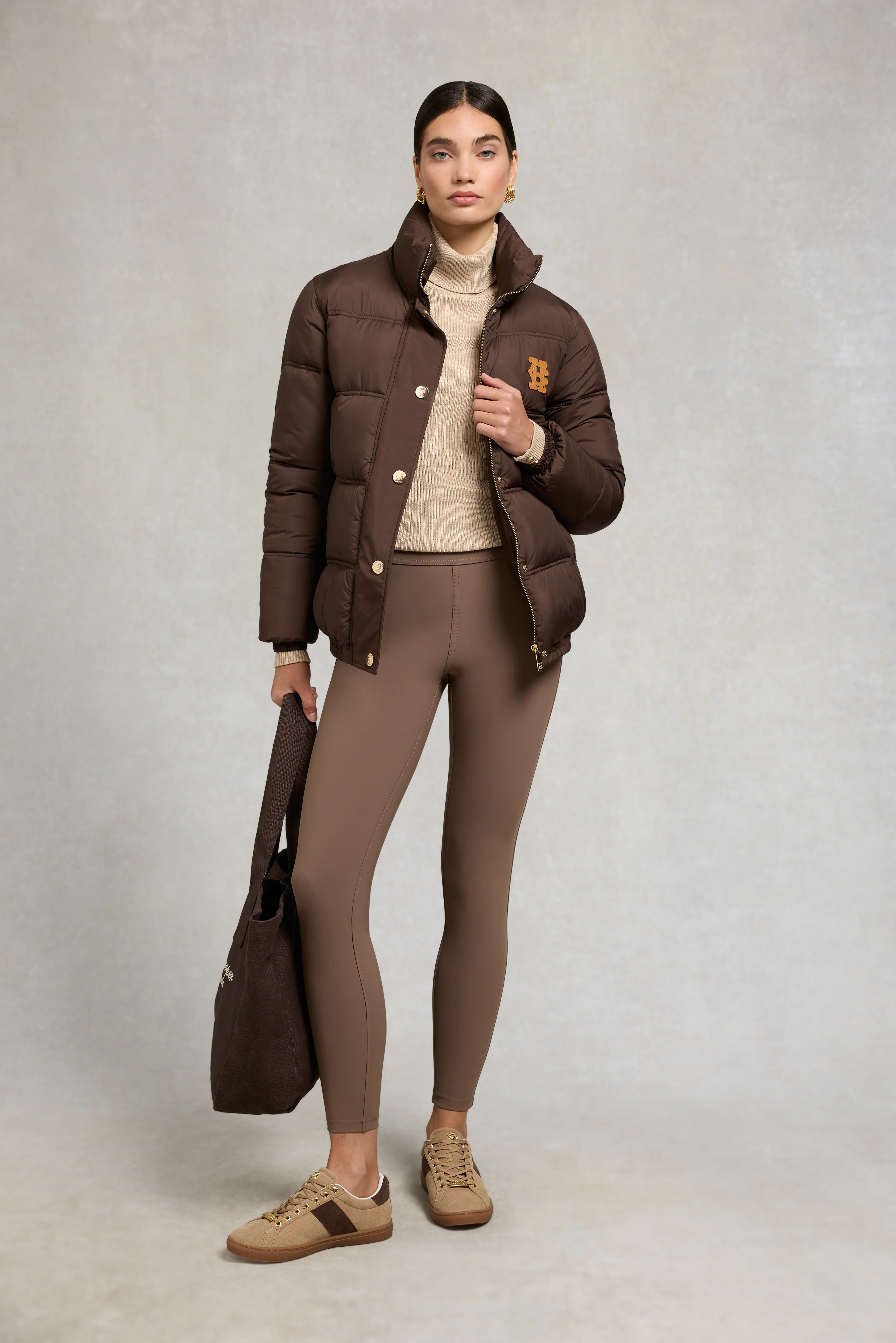 Knightsbridge Court Trainer (Taupe Dark Chocolate)