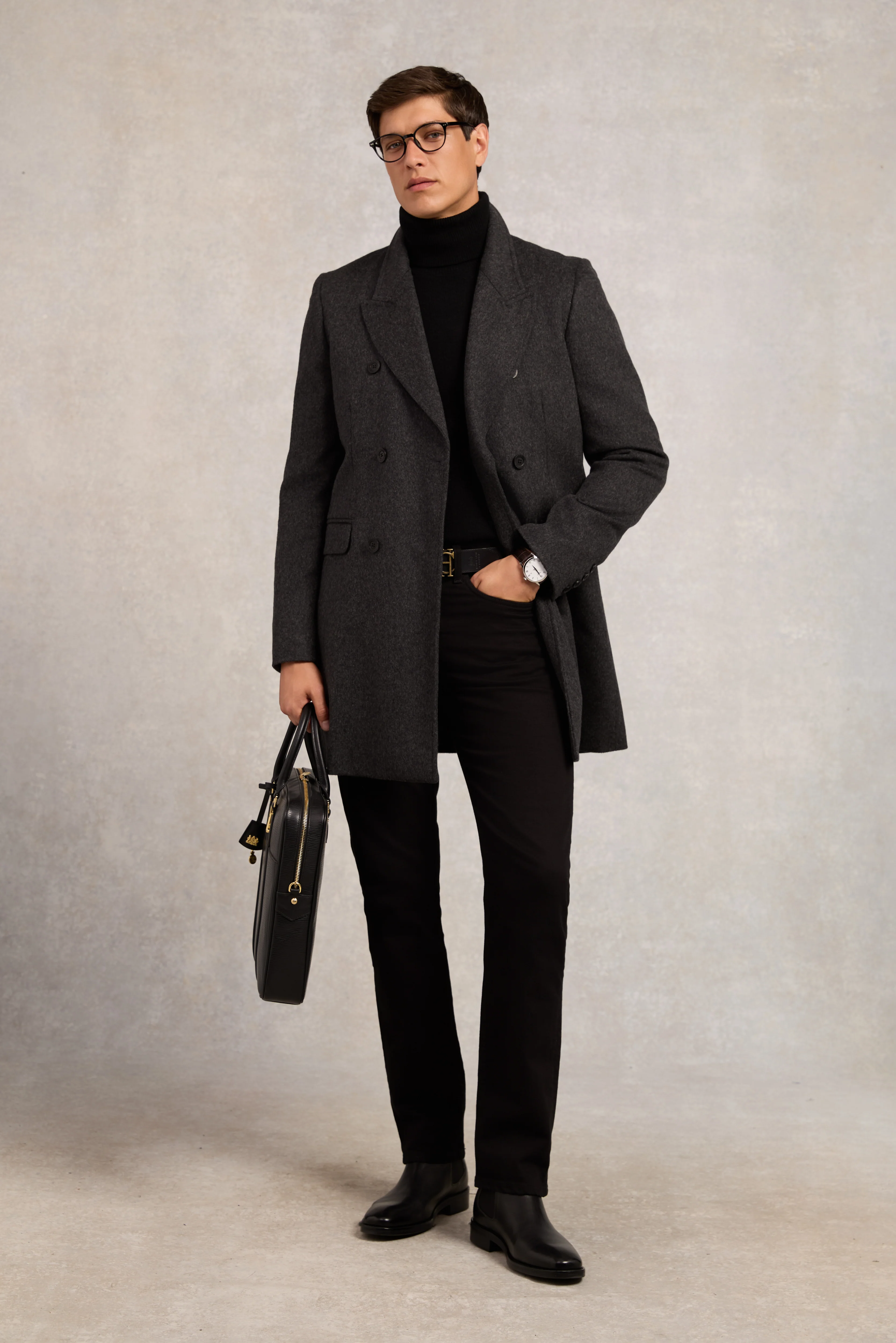 The Double Breasted Coat (Soft Graphite)