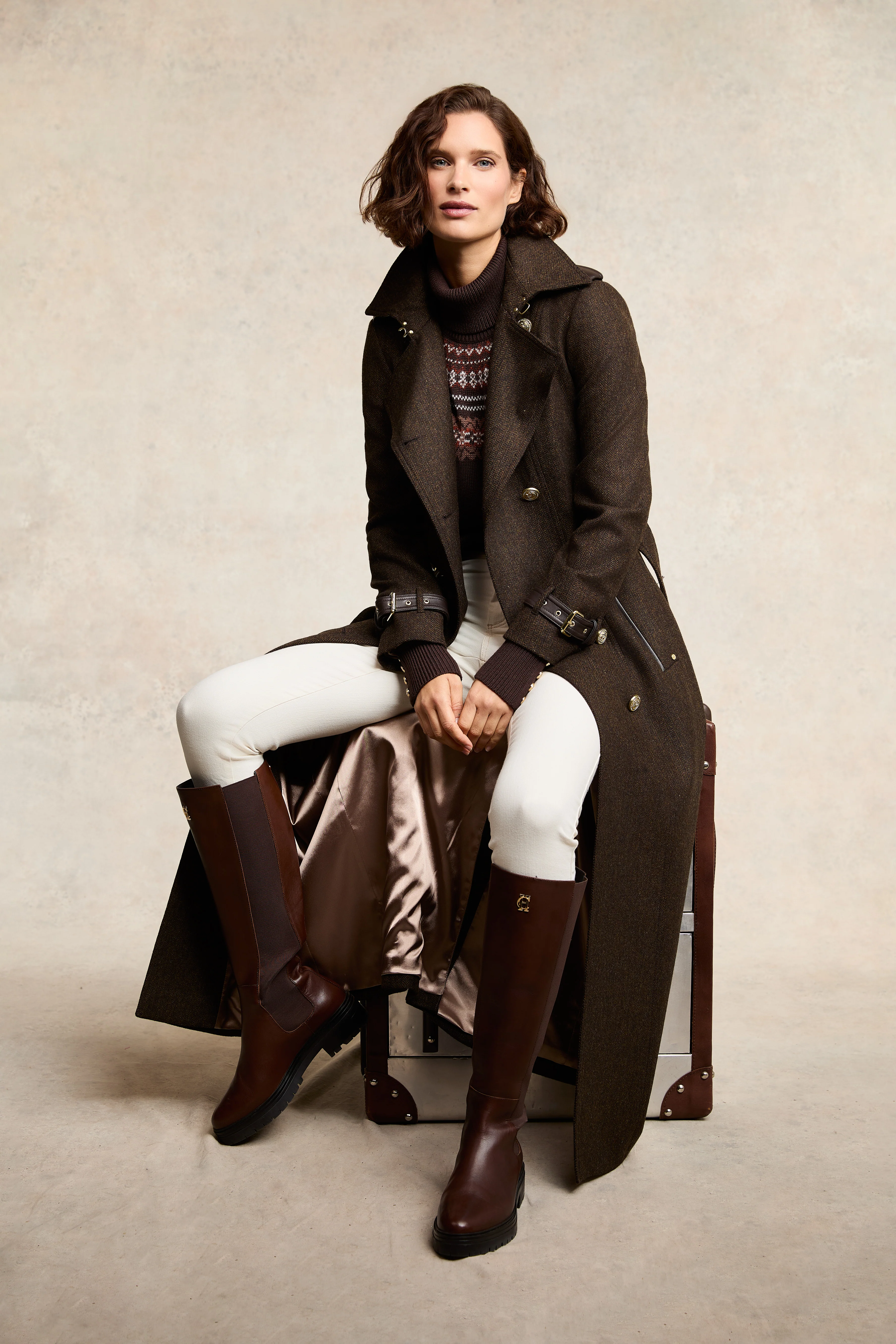 Whistler Roll Neck Knit (Chocolate)