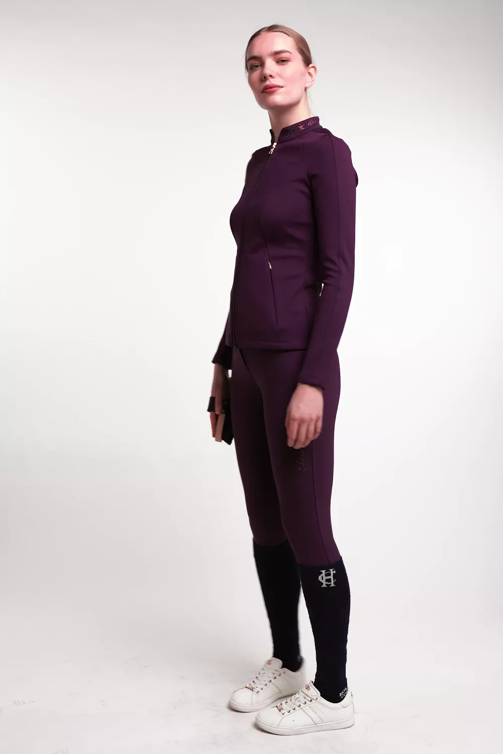 Crystal Zip Sweat (Aubergine)