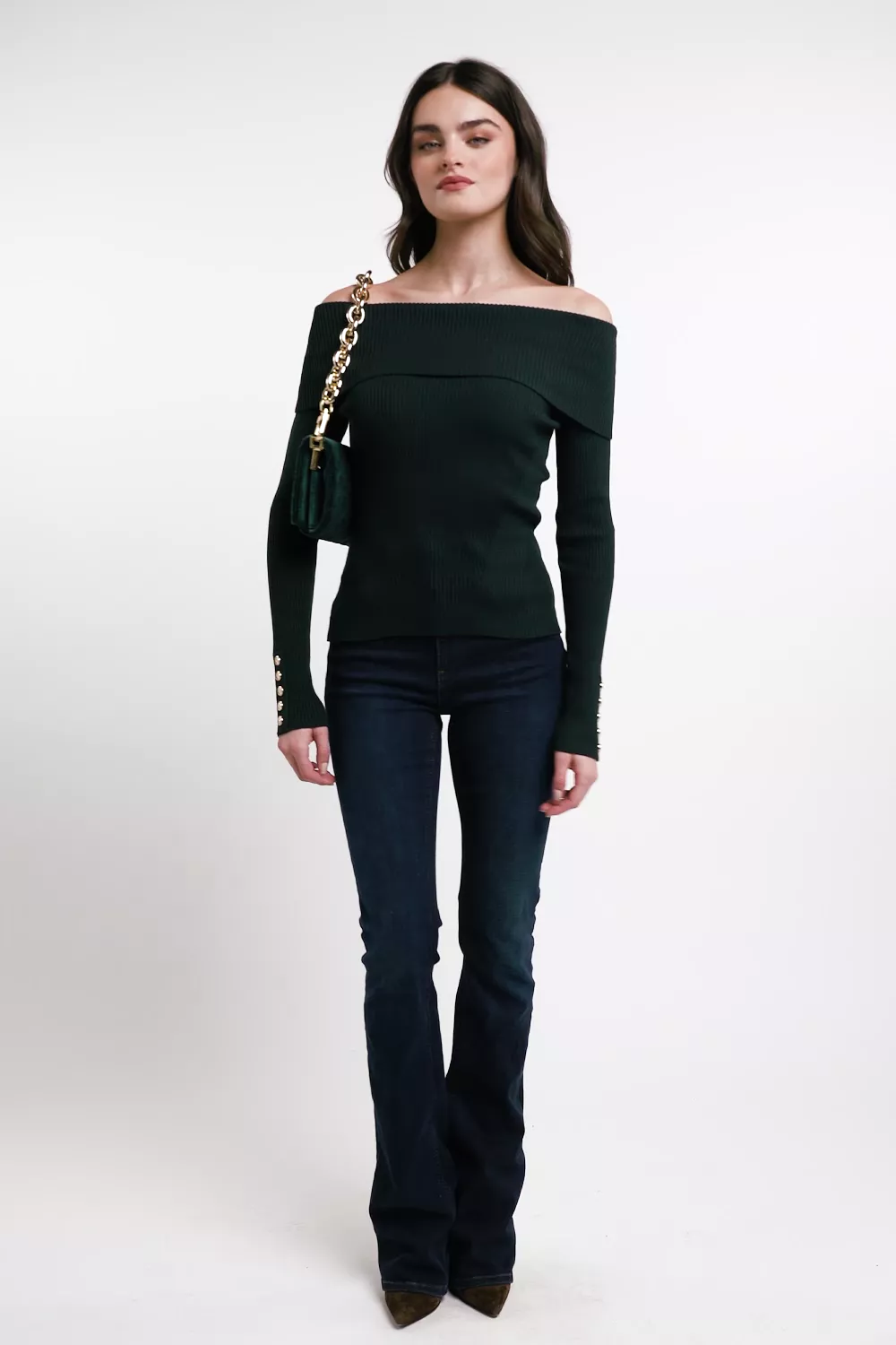 Bardot Knit (Deep Emerald)