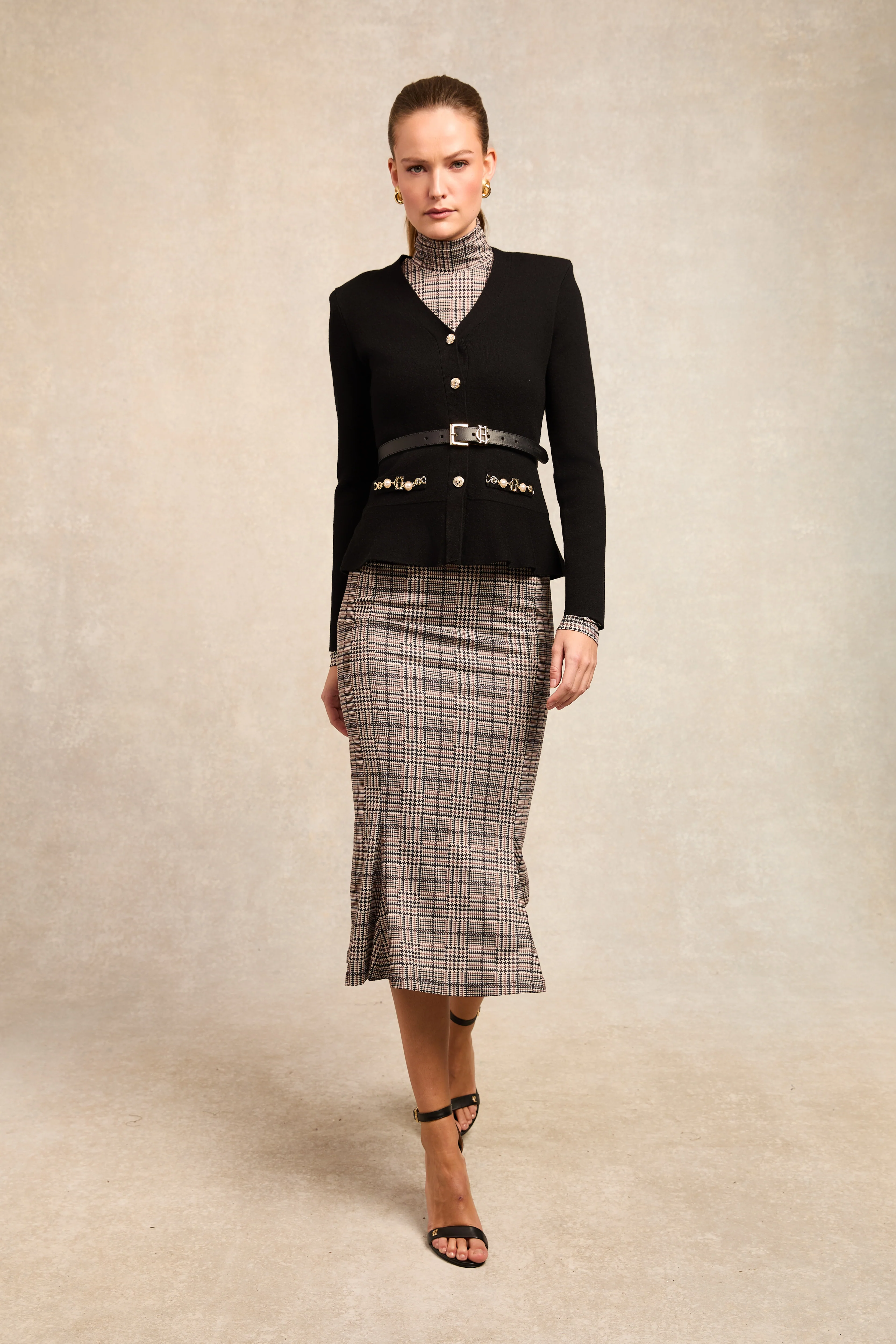 Tara Midi Dress (Prince of Wales Check)