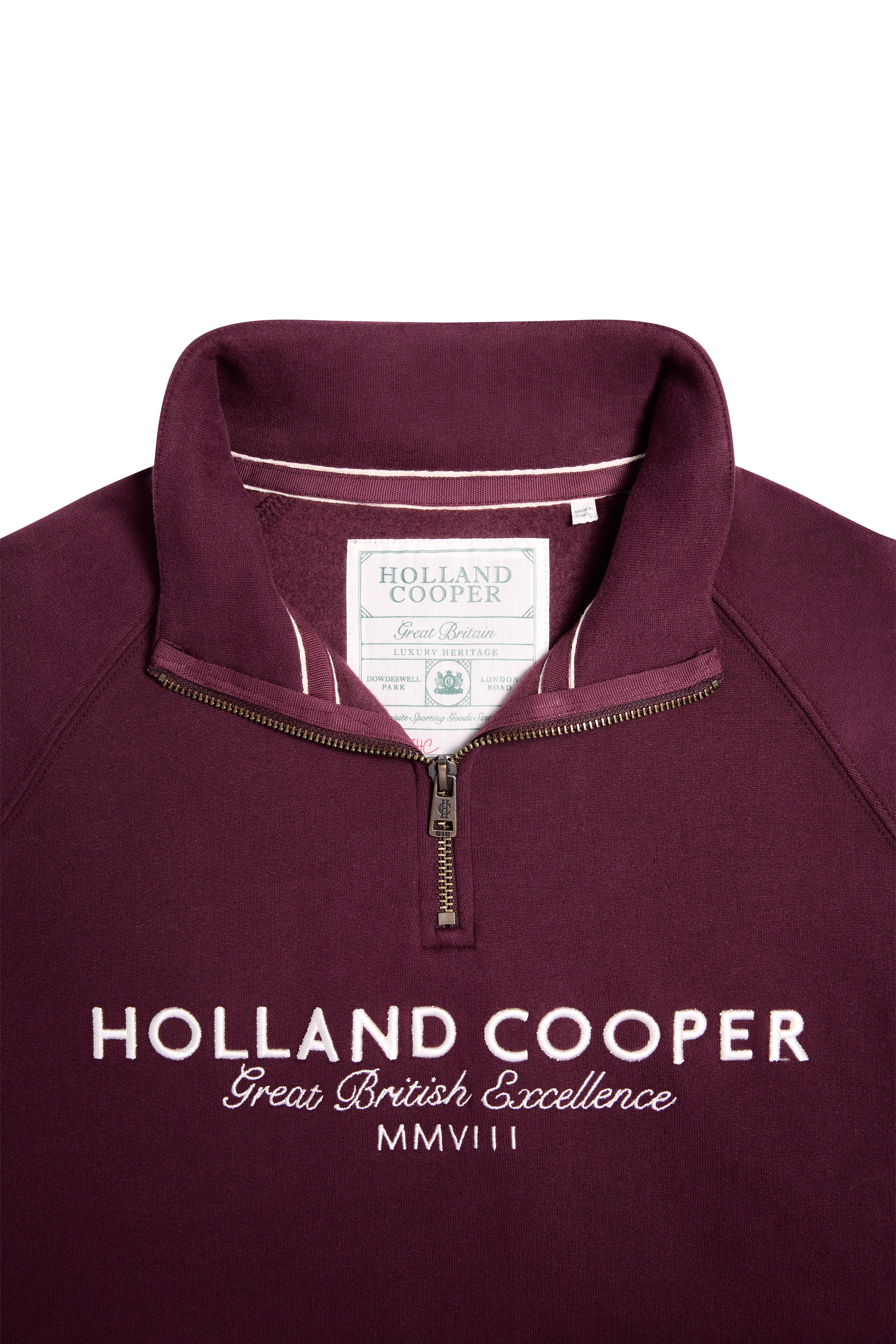 Sporting Goods Zip Henley (Mulberry)
