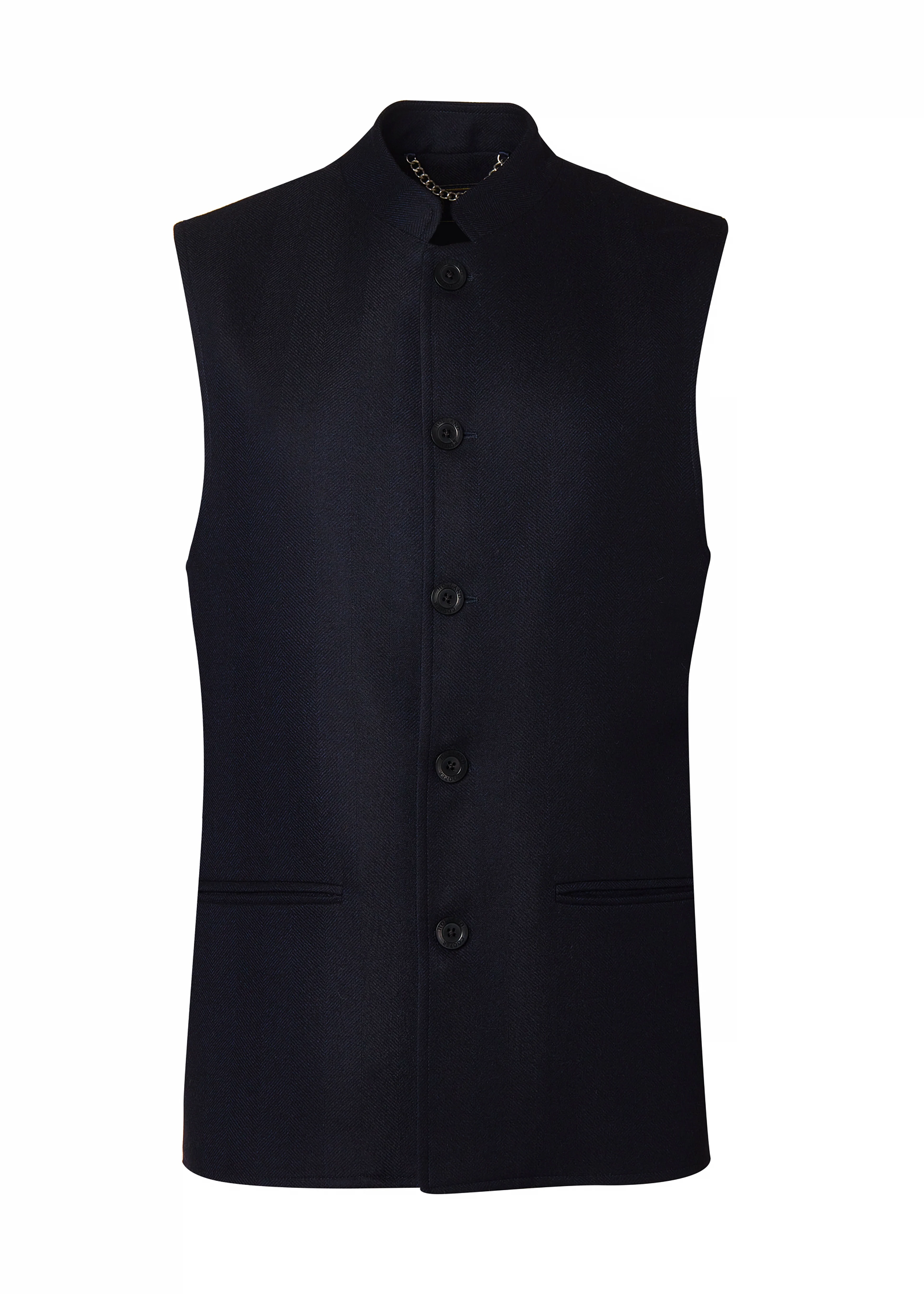 Nehru Gilet (Navy Loxley)