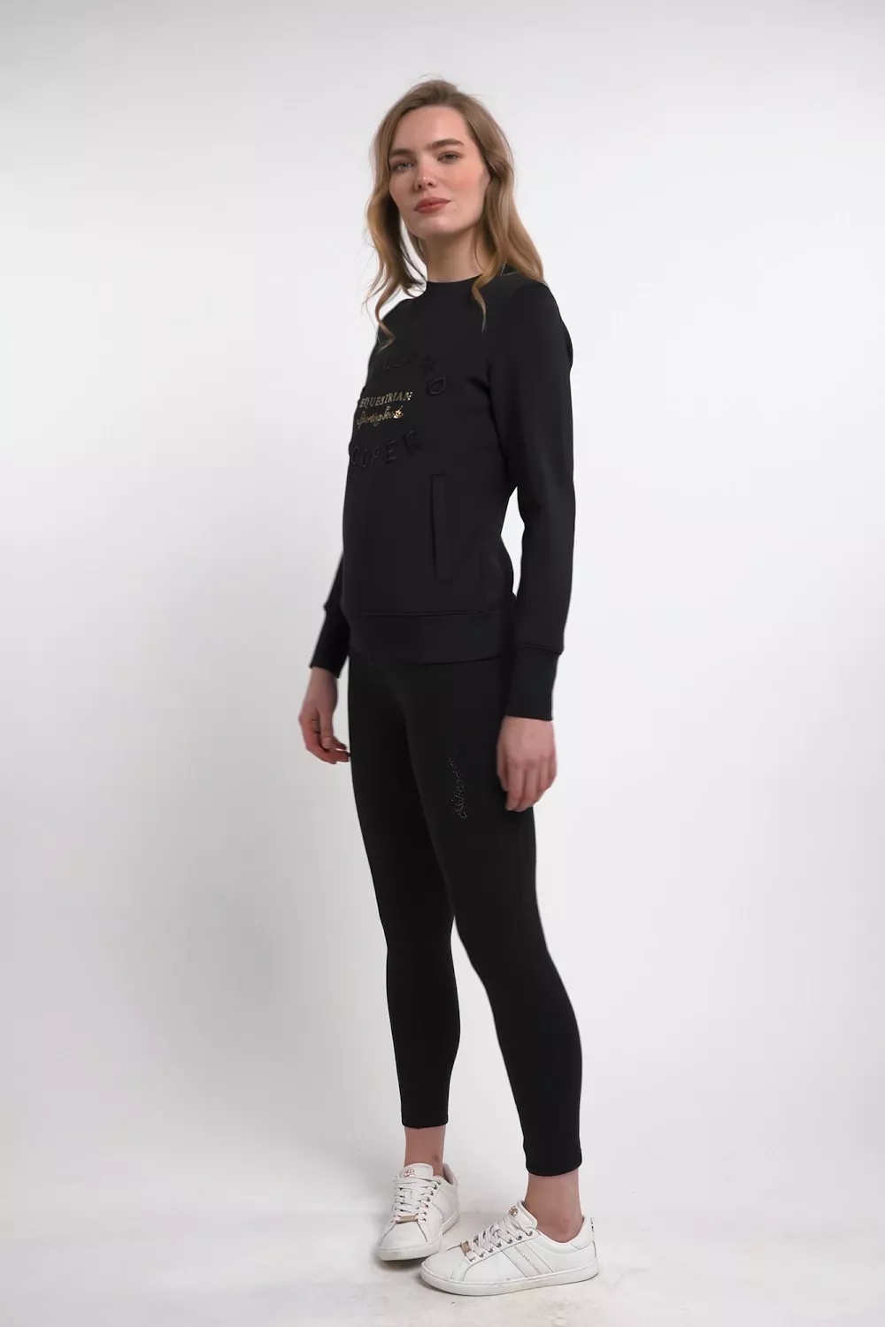 Crystal Crew Neck Sweat (Black)