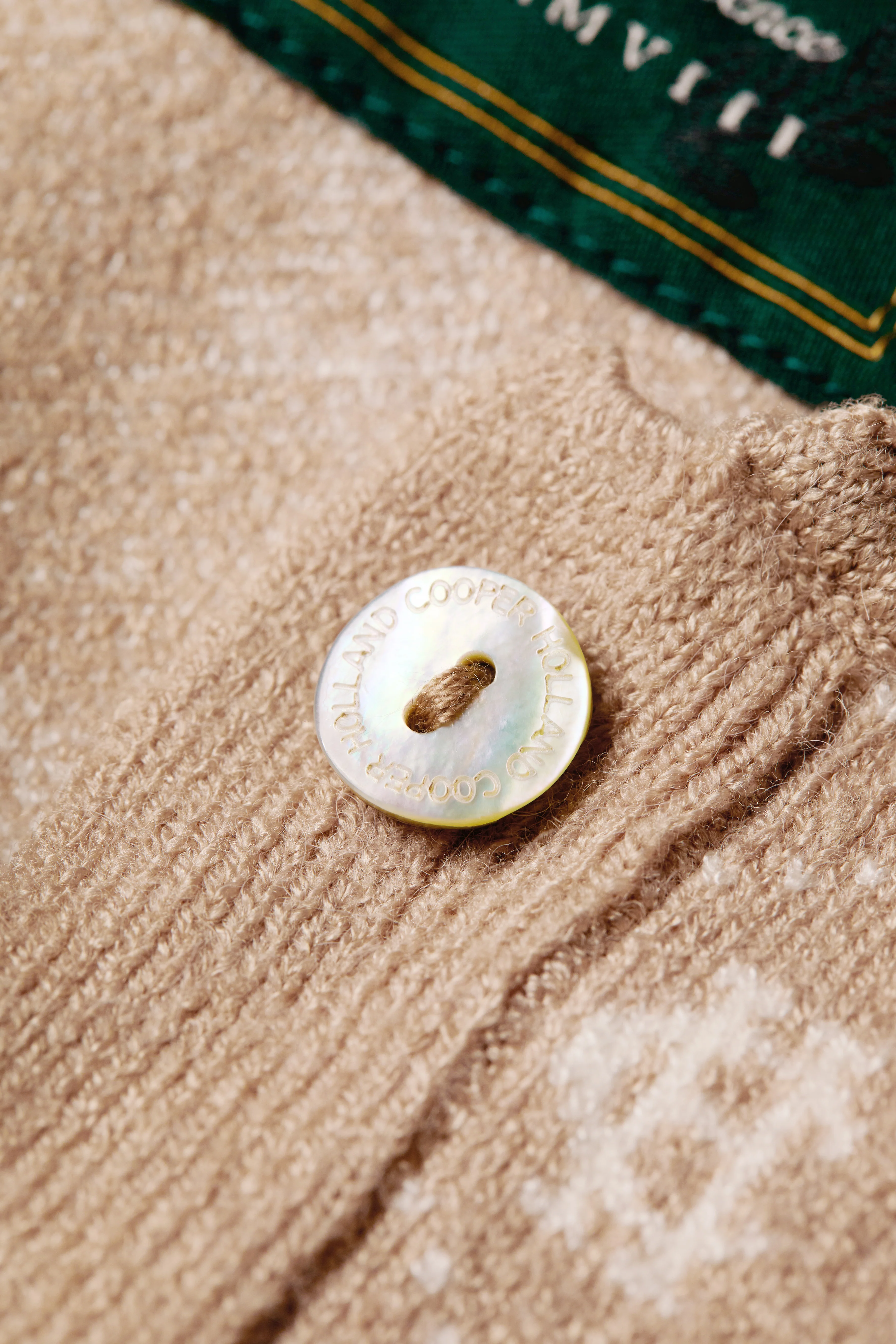 Sleeveless Knitted Monogram Polo (Camel)