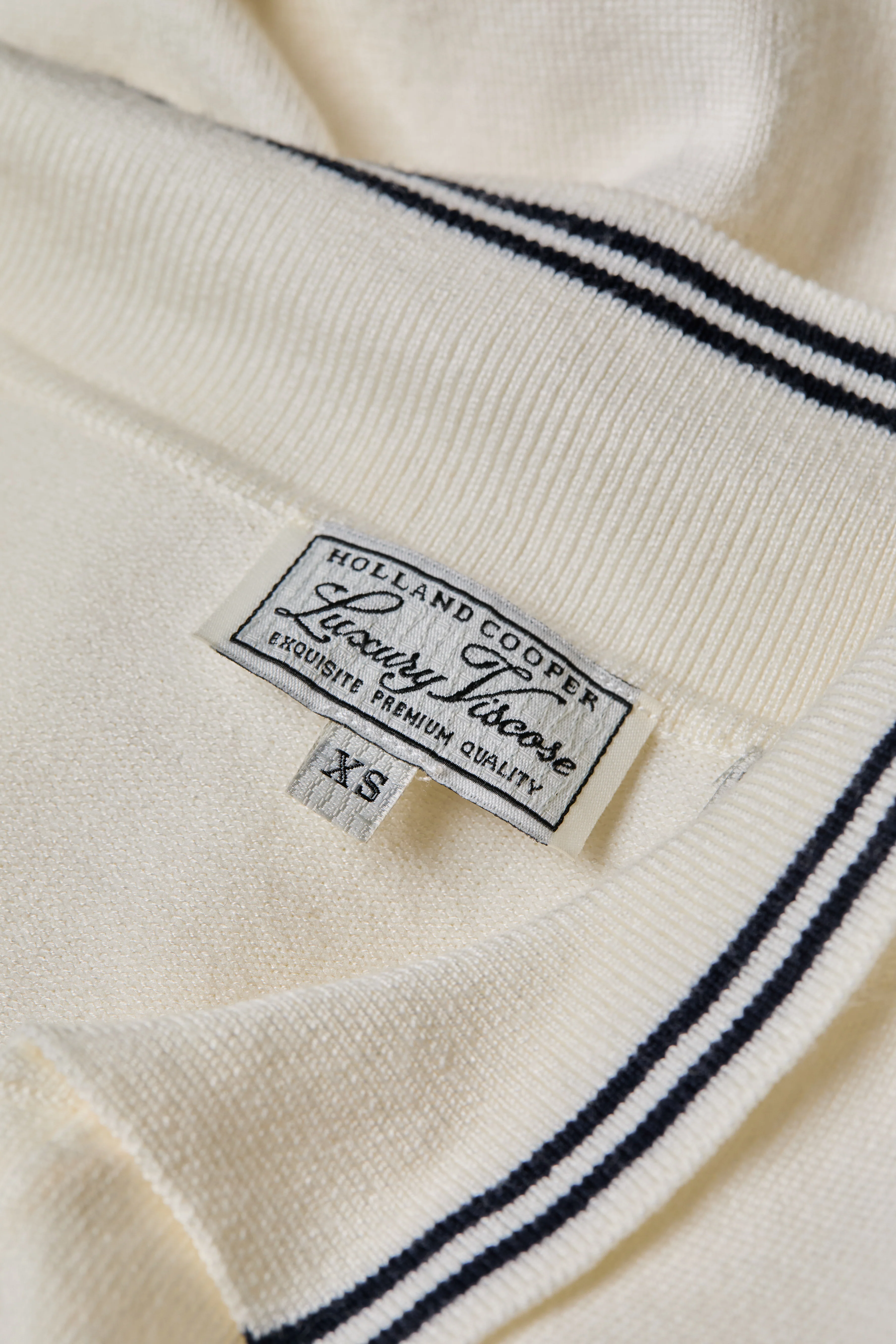 Layla Long Sleeve Knitted Polo (Natural)